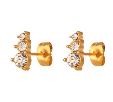 Elegant CZ Stud Earrings