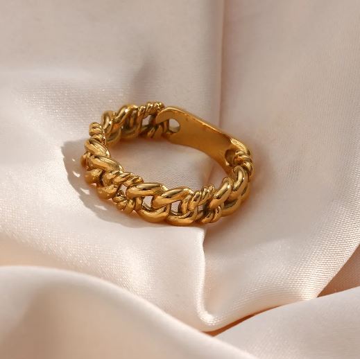 Gold Chain Link Ring