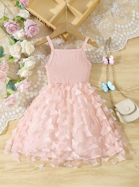 Pink Sleeveless Girl's Dress