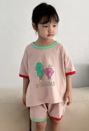 Kids' Cartoon Print Outfit