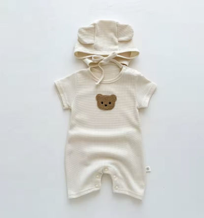 Baby Romper with Bear Design
