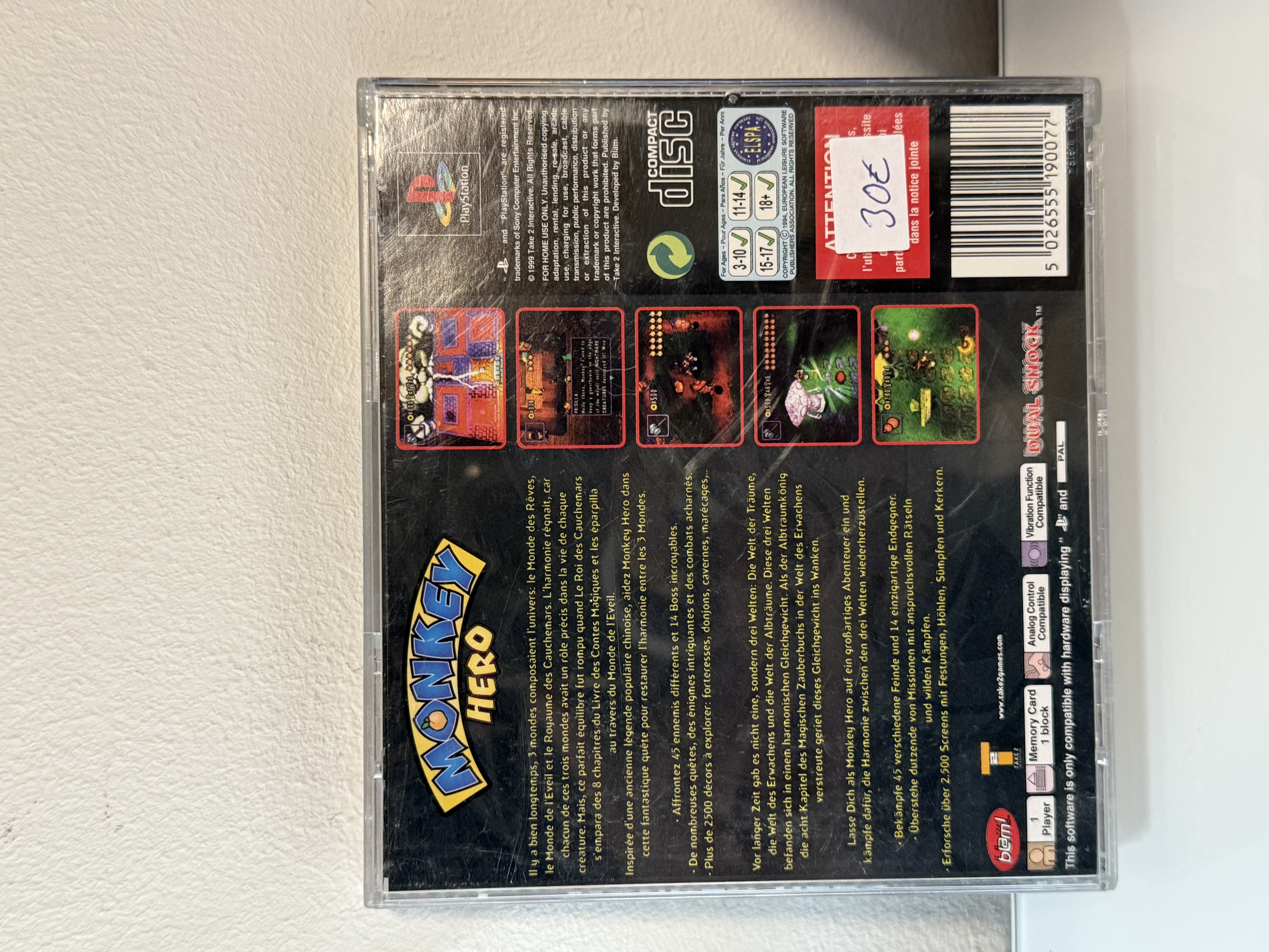 The Adventures of Monkey Hero Ps1 PlayStation 1 + Anleitung ✅️