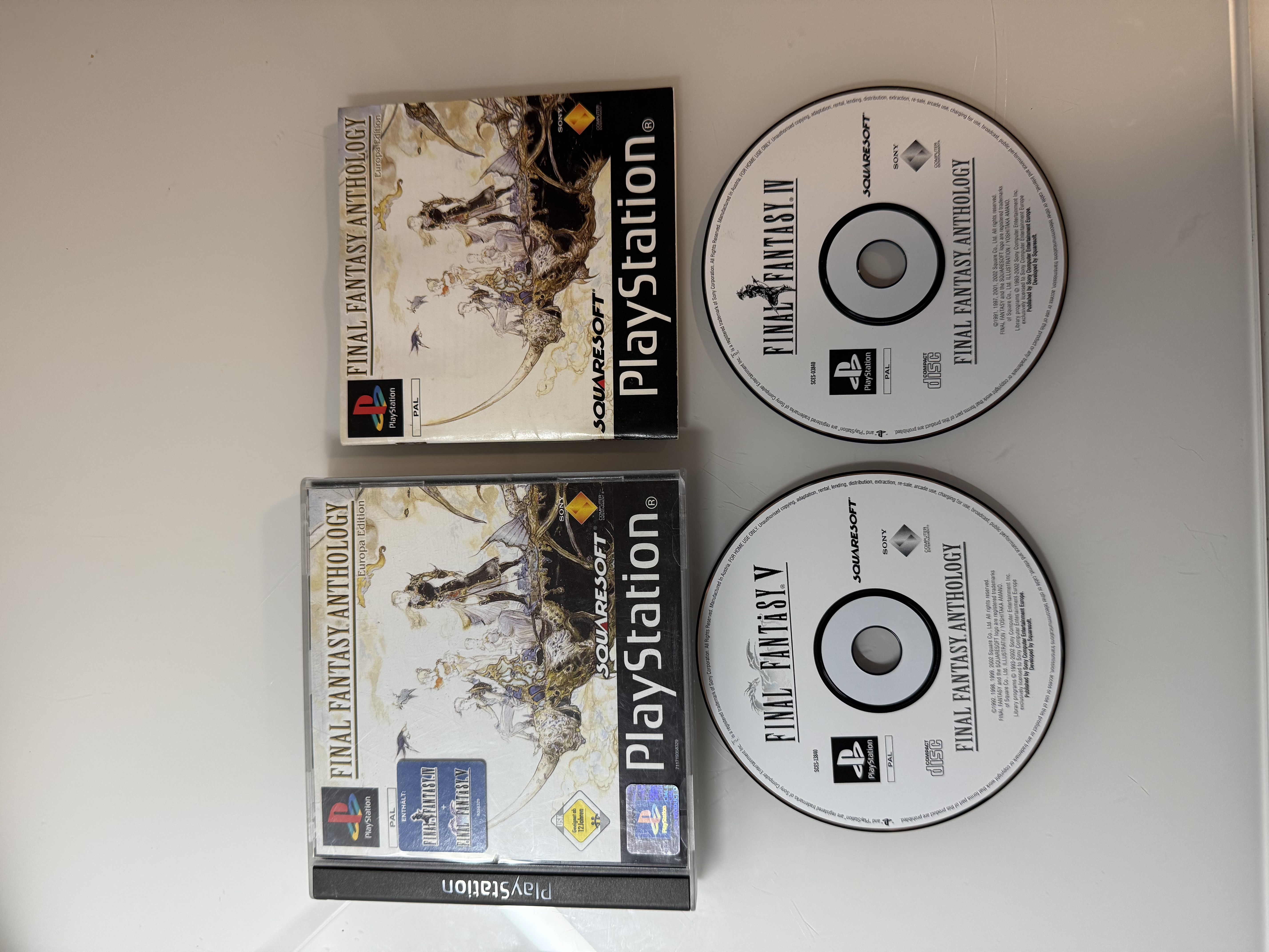 Final Fantasy Anthology PS1 - Sony Playstation Spiel - 2 Disc - Komplett - TOP