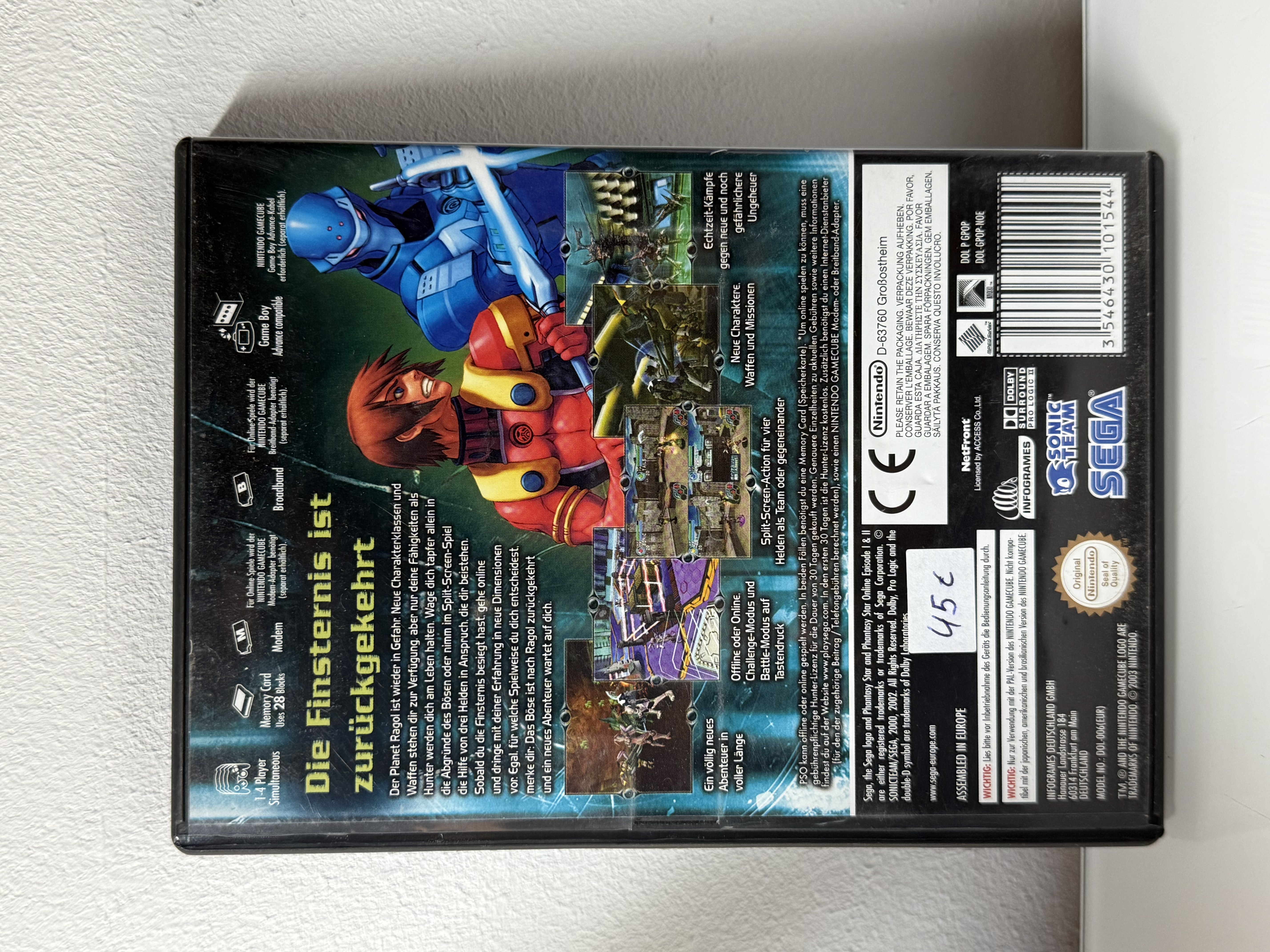 Nintendo Gamecube Spiel Phantasy Star Online Episode 1 & 2