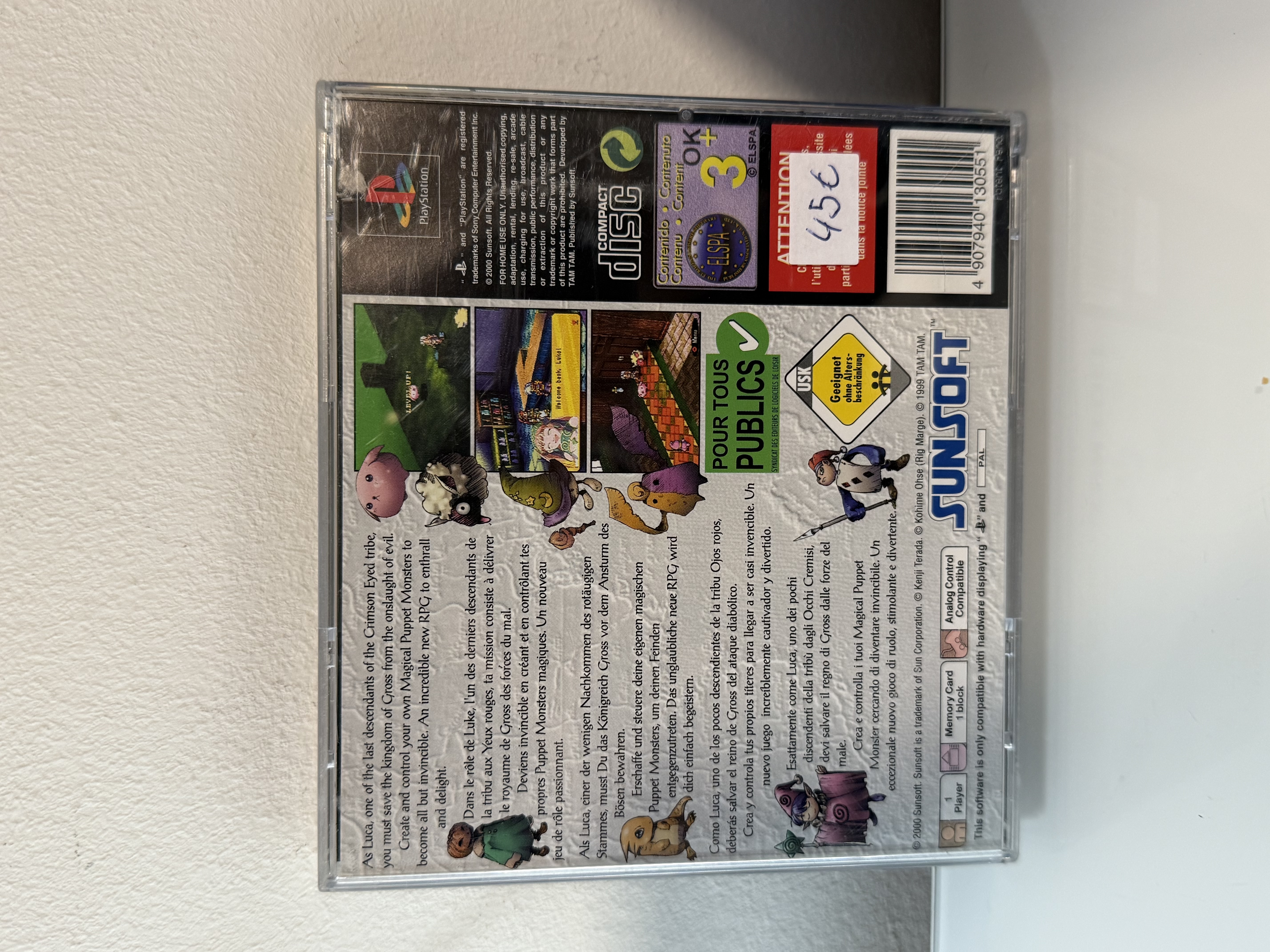 Eternal Eyes - PS1 - Sony Playstation 1 Spiel (mit OVP) PAL - Sunsoft - RPG