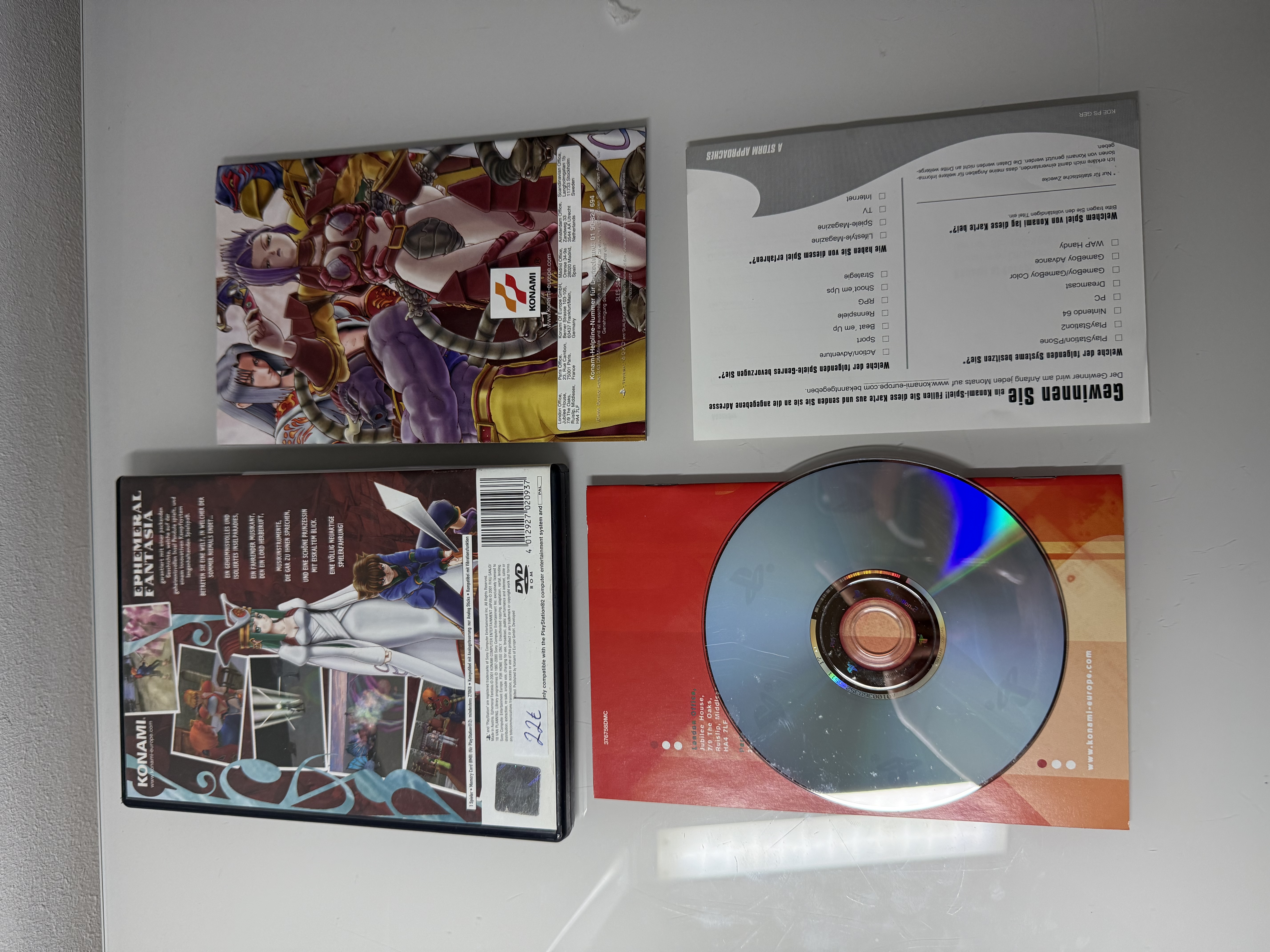 Ephemeral Fantasia Sony PlayStation 2 Mit Anleitung OVP CIB PS2
