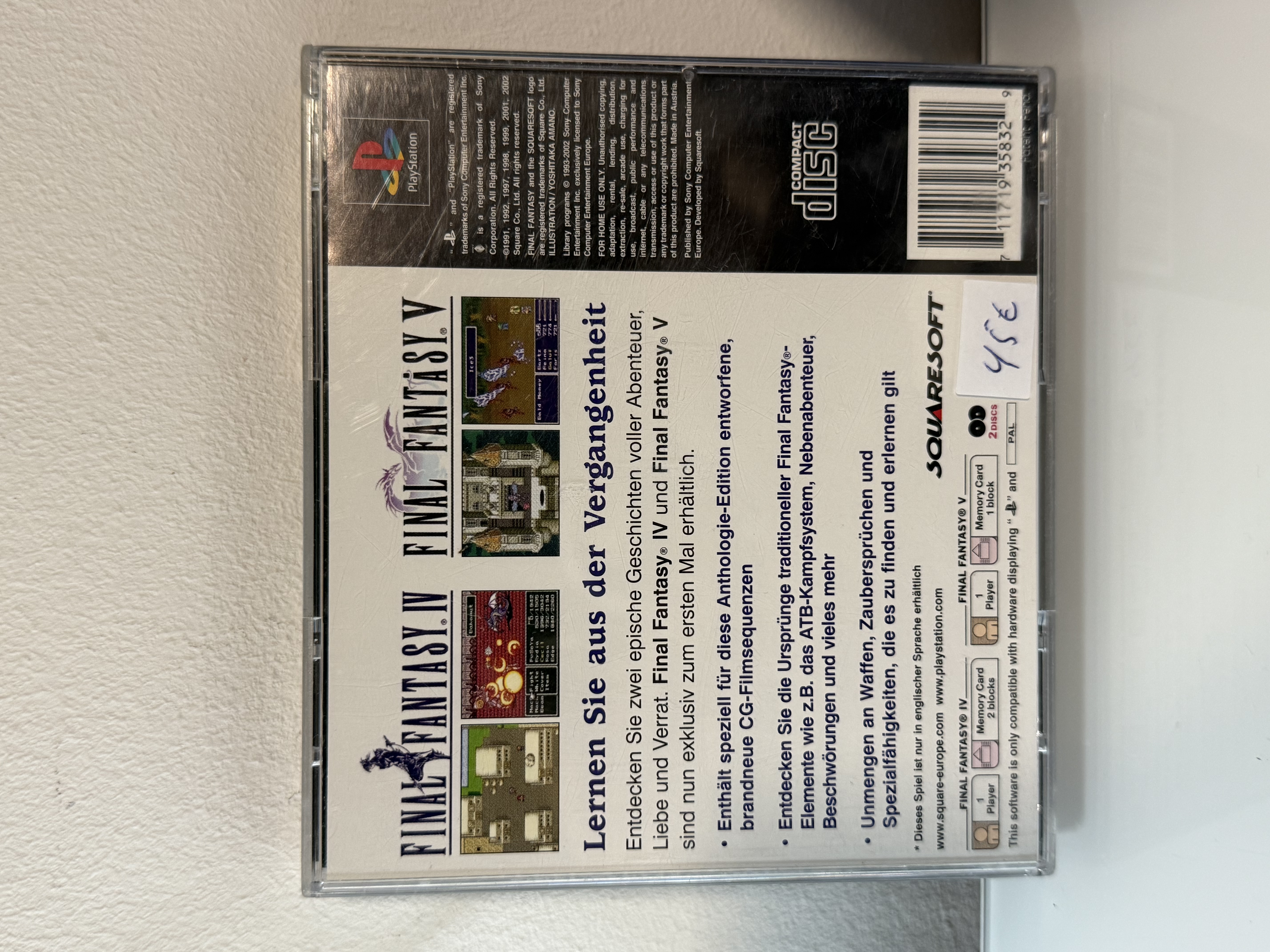 Final Fantasy Anthology PS1 - Sony Playstation Spiel - 2 Disc - Komplett - TOP