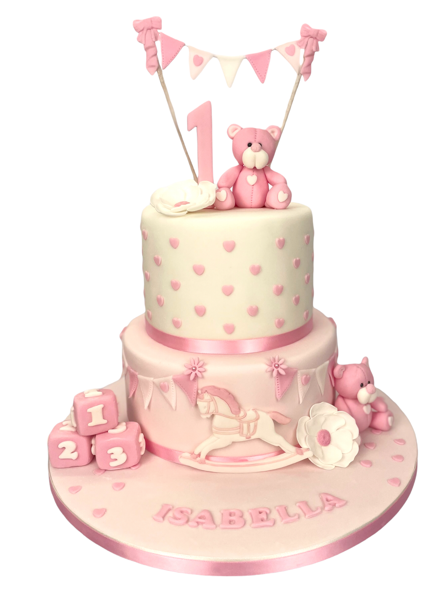 Pink First Birthday Cake