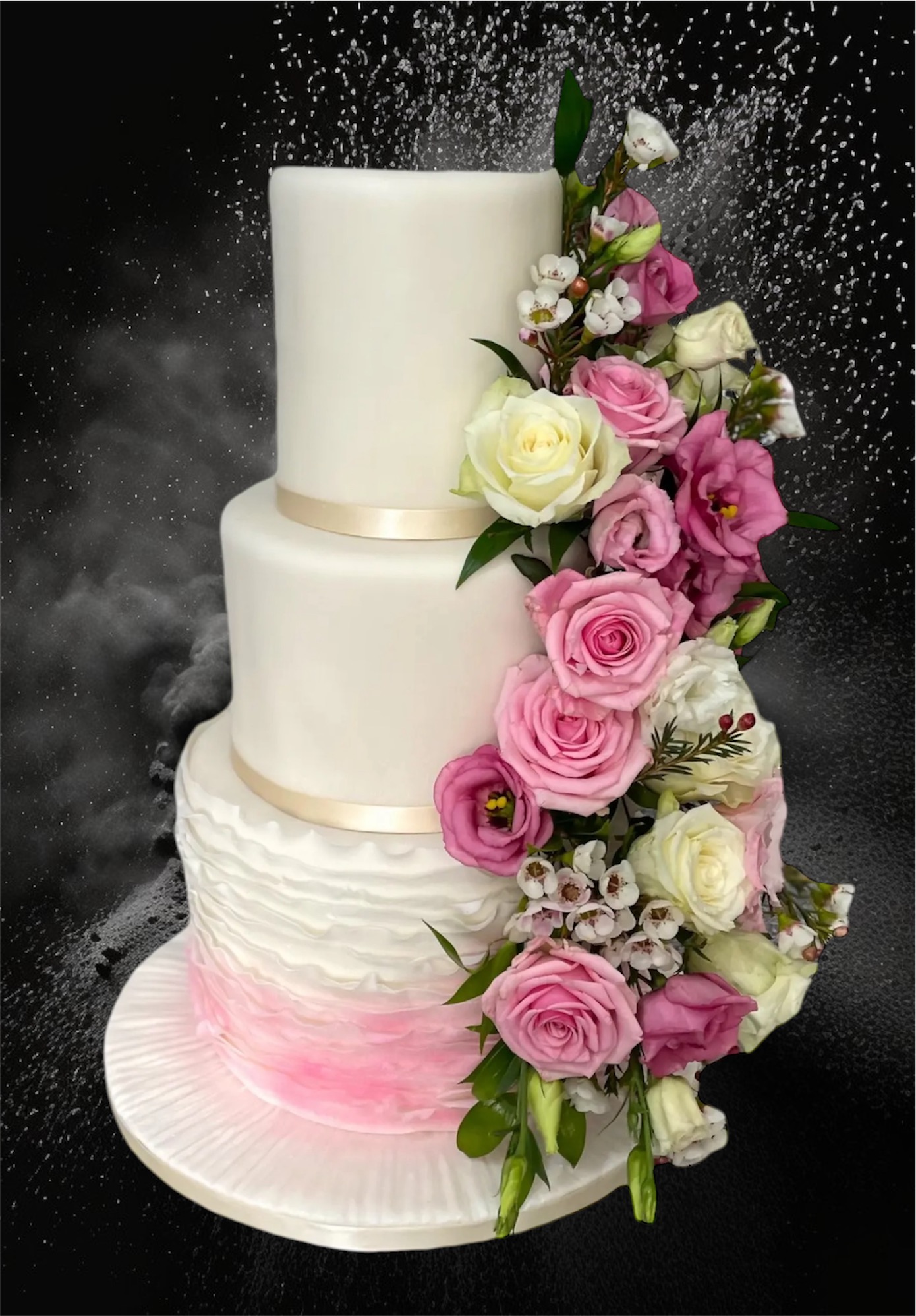 Elegant Two-Tier Wedding Cake