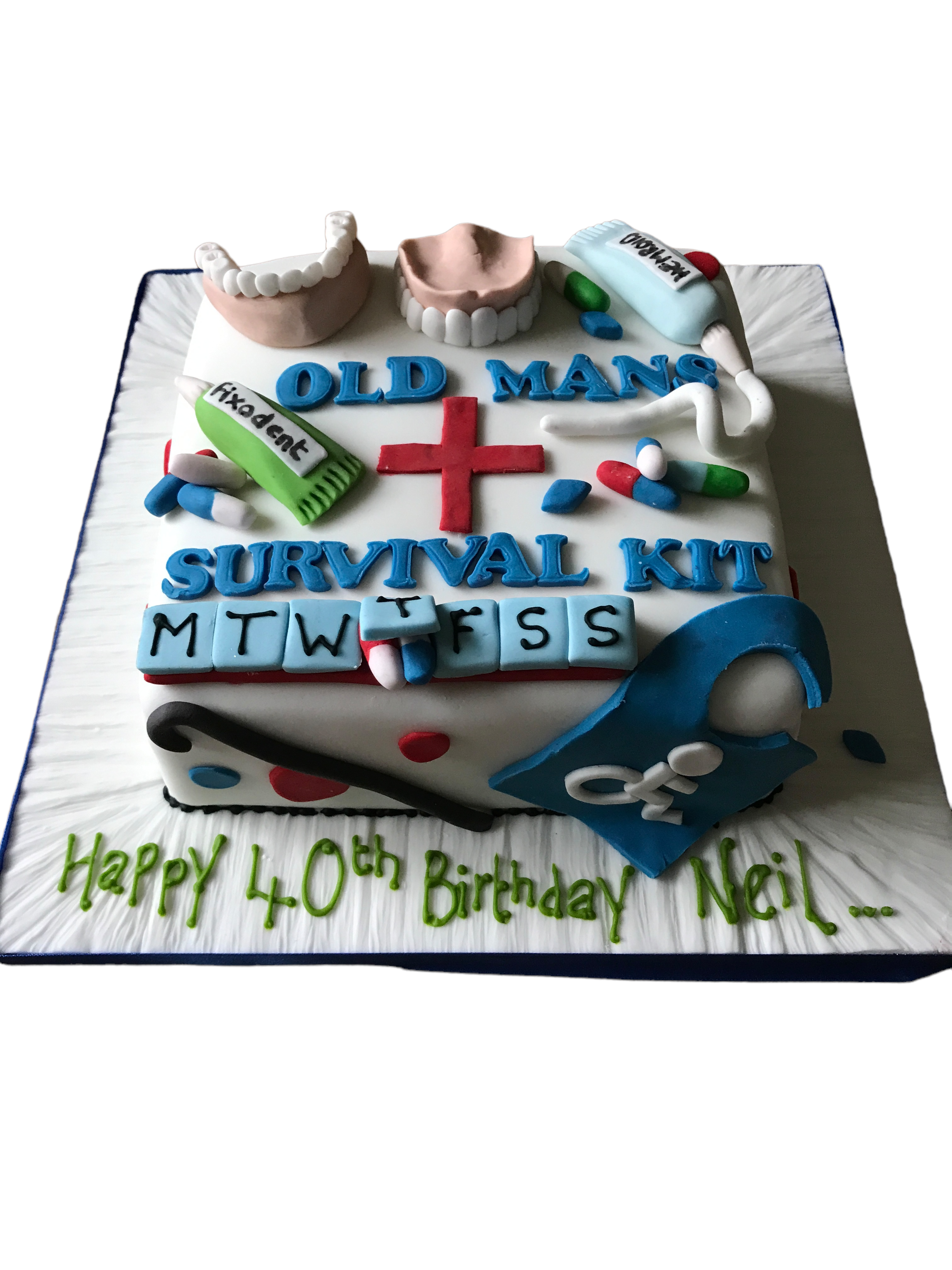 Old Man's Survival Kit Cake