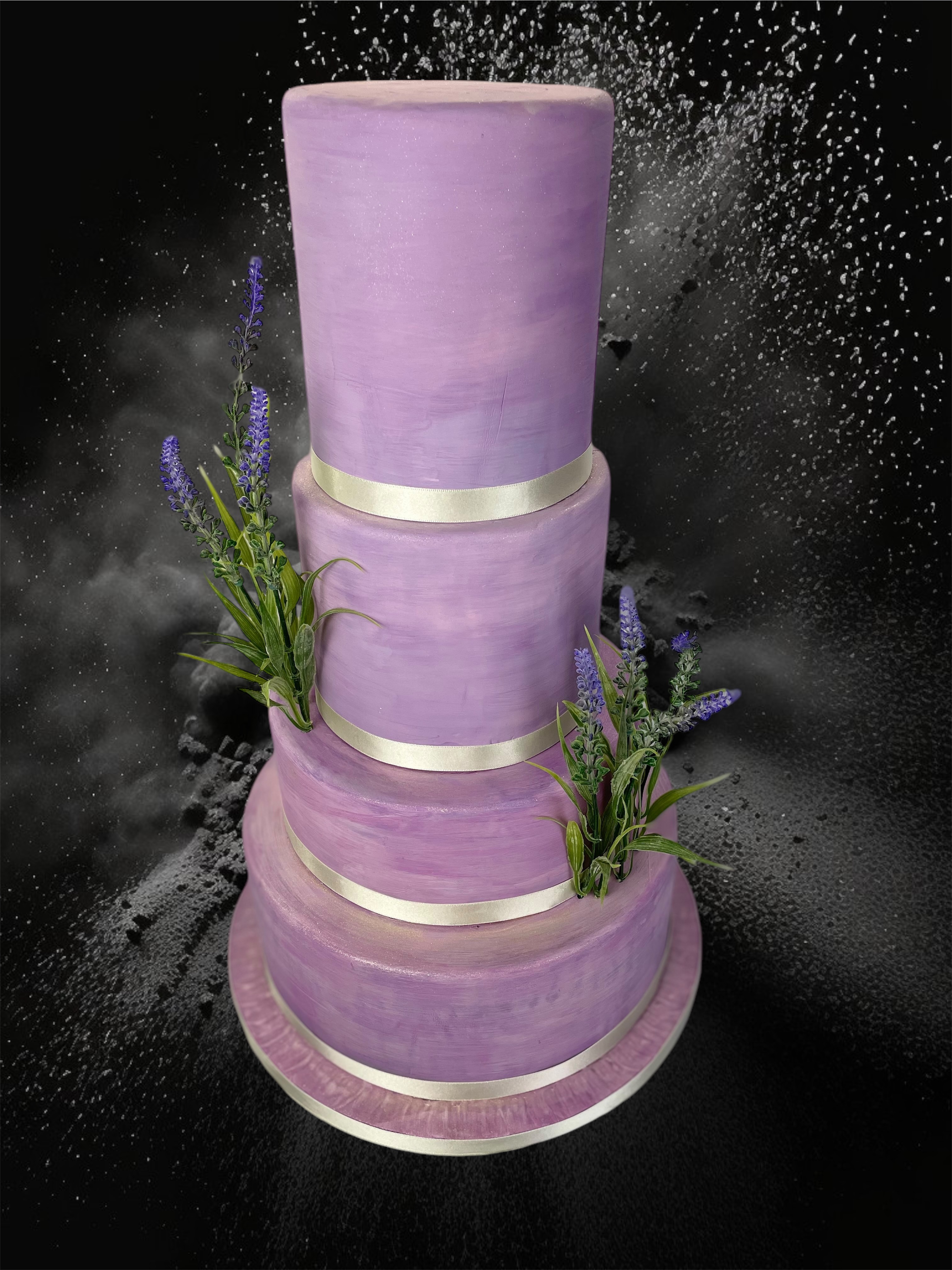 Elegant Lavender Wedding Cake