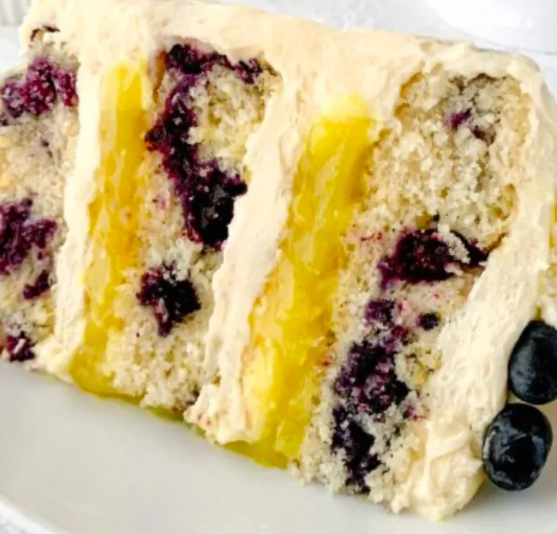 Homemade Lemon Blueberry Cake