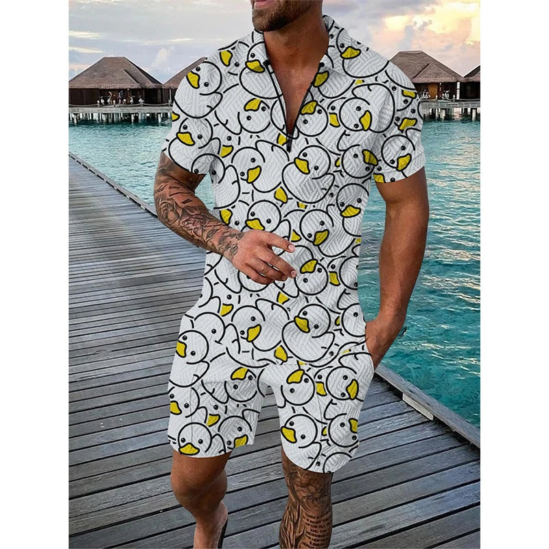 Ensemble Canards blancs becs jaune
