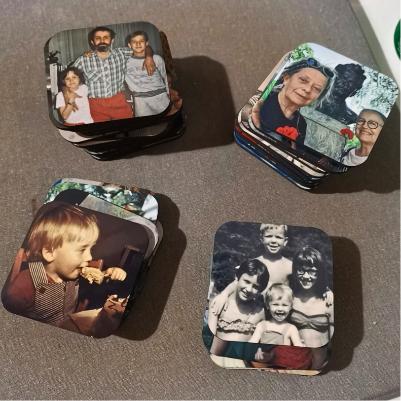 Personalised magnets 6 x 6 cm (6 pcs)