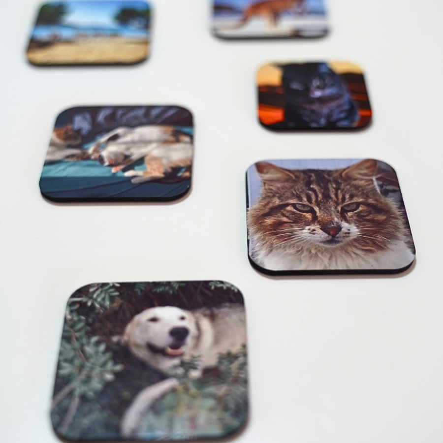 Personalised magnets 5 x 5 cm (6 pcs)