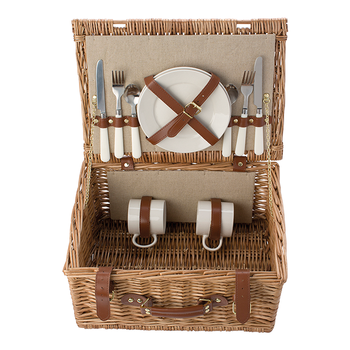 Two Person Willow Picnic Basket