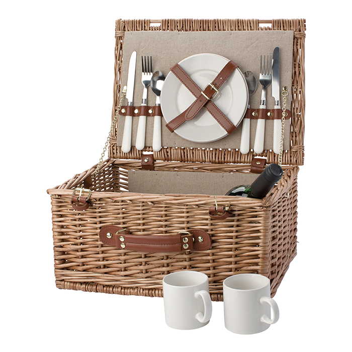 Two Person Willow Picnic Basket
