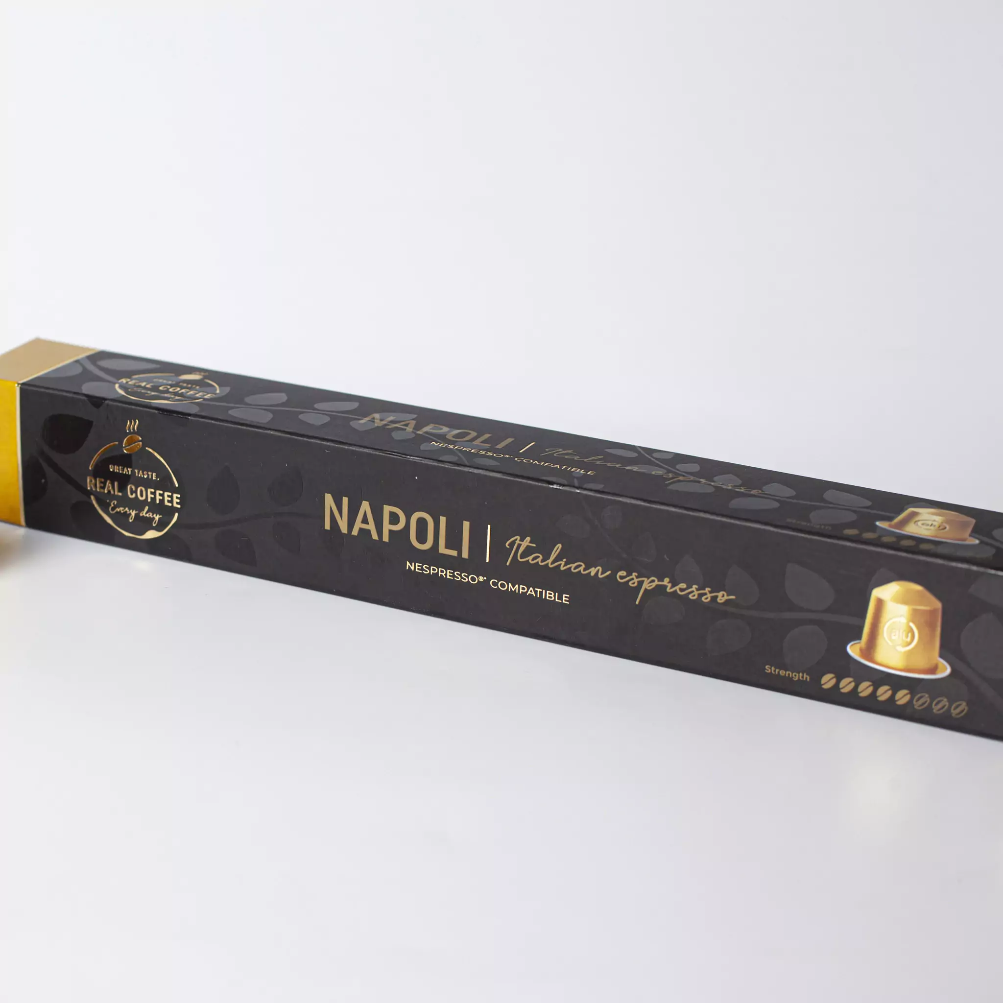 Napoli Espresso Coffee Capsules | Pack of 10 - 100 Aluminum Capsules | 100% Arabica | Nespresso Compatible | Eco-Friendly & Fairtrade Coffee