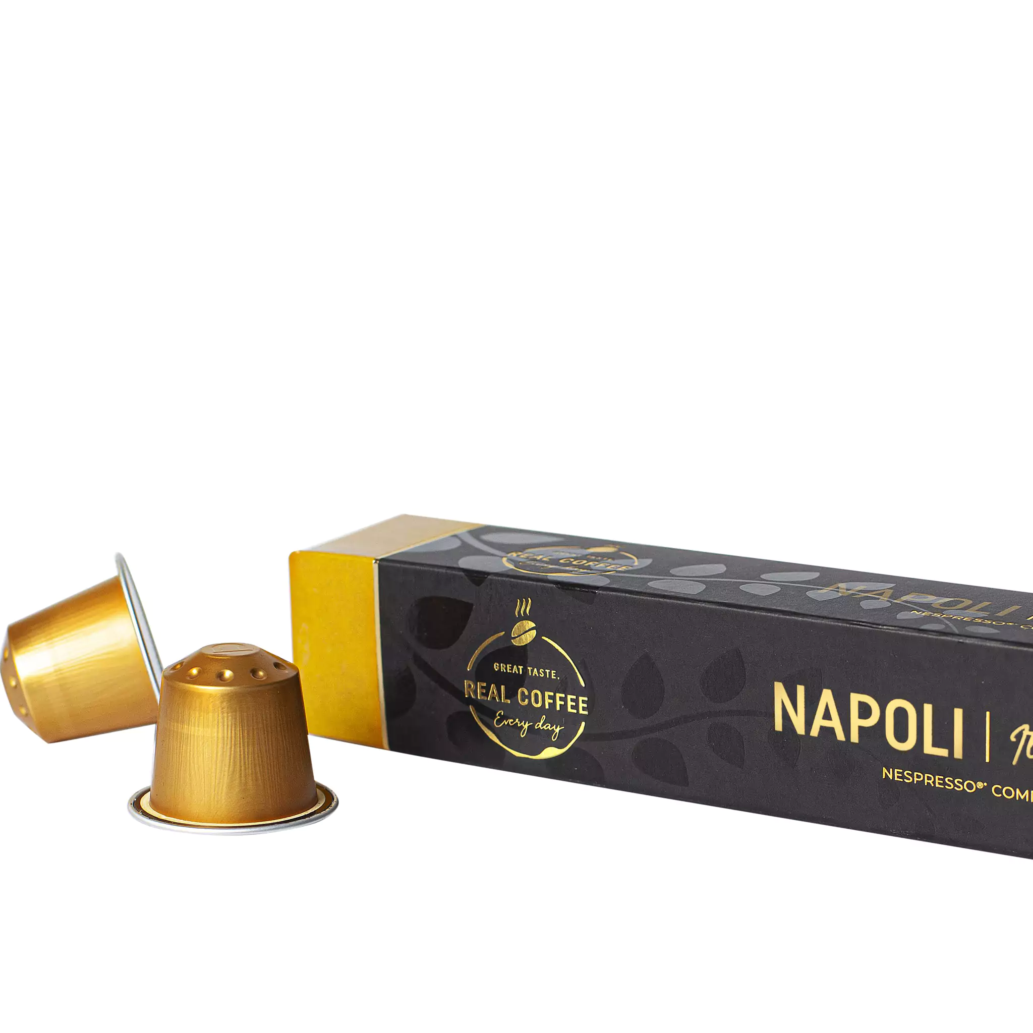 Napoli Espresso Coffee Capsules | Pack of 10 - 100 Aluminum Capsules | 100% Arabica | Nespresso Compatible | Eco-Friendly & Fairtrade Coffee