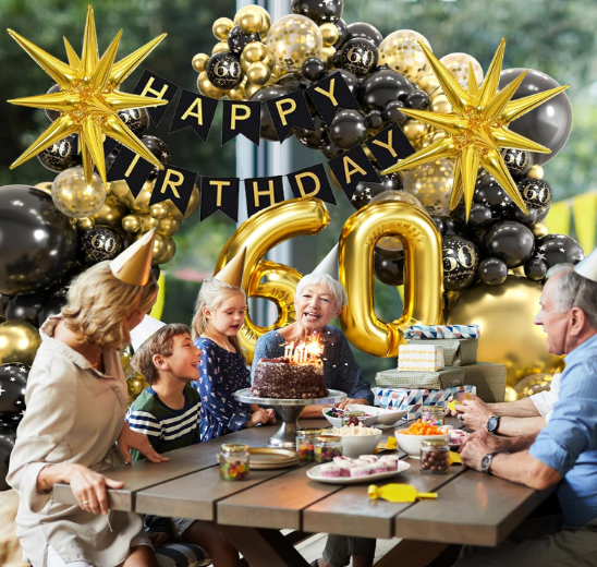 60th Birthday Balloon Decoration Set