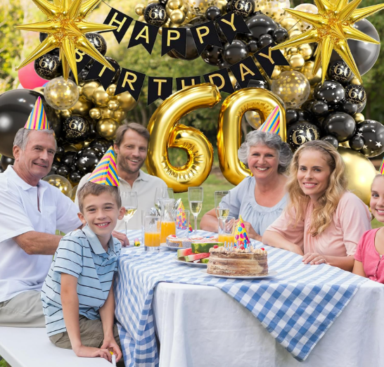 60th Birthday Balloon Decoration Set