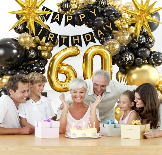 60th Birthday Balloon Decoration Set