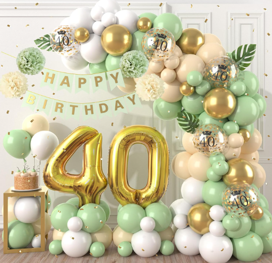 40th Birthday Balloon Decoration Set
