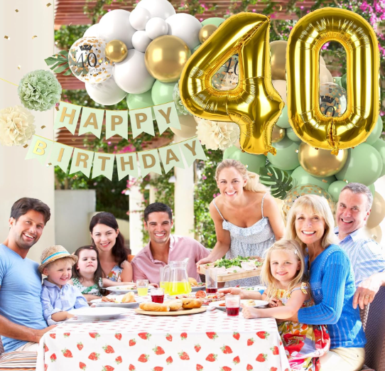 40th Birthday Balloon Decoration Set