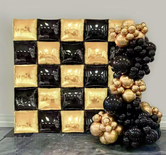 Red and Gold Balloon Wall