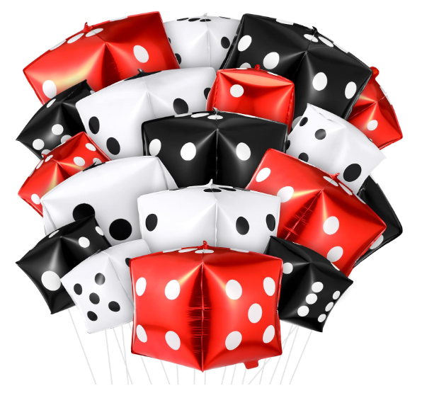 Dice-Themed Party Balloons