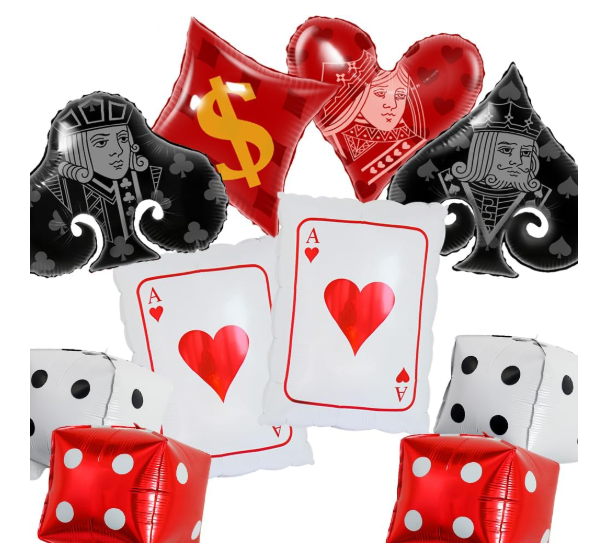 Casino Themed Foil Balloons