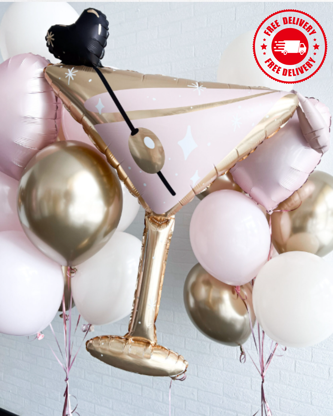 Giant Martini Balloon Bouquet