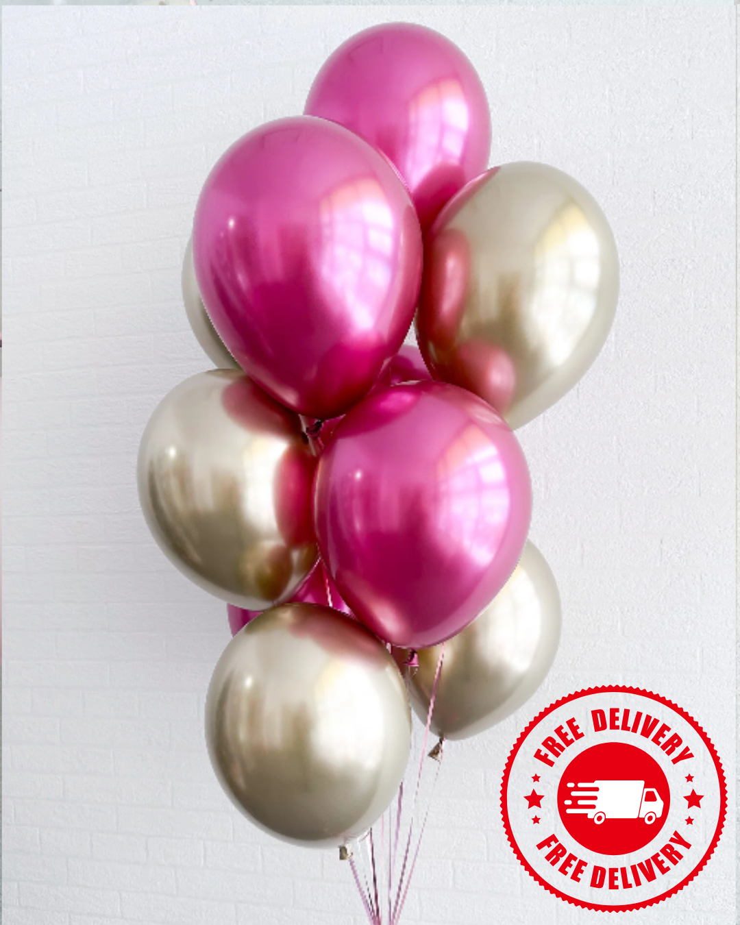 Pink and Gold Balloons