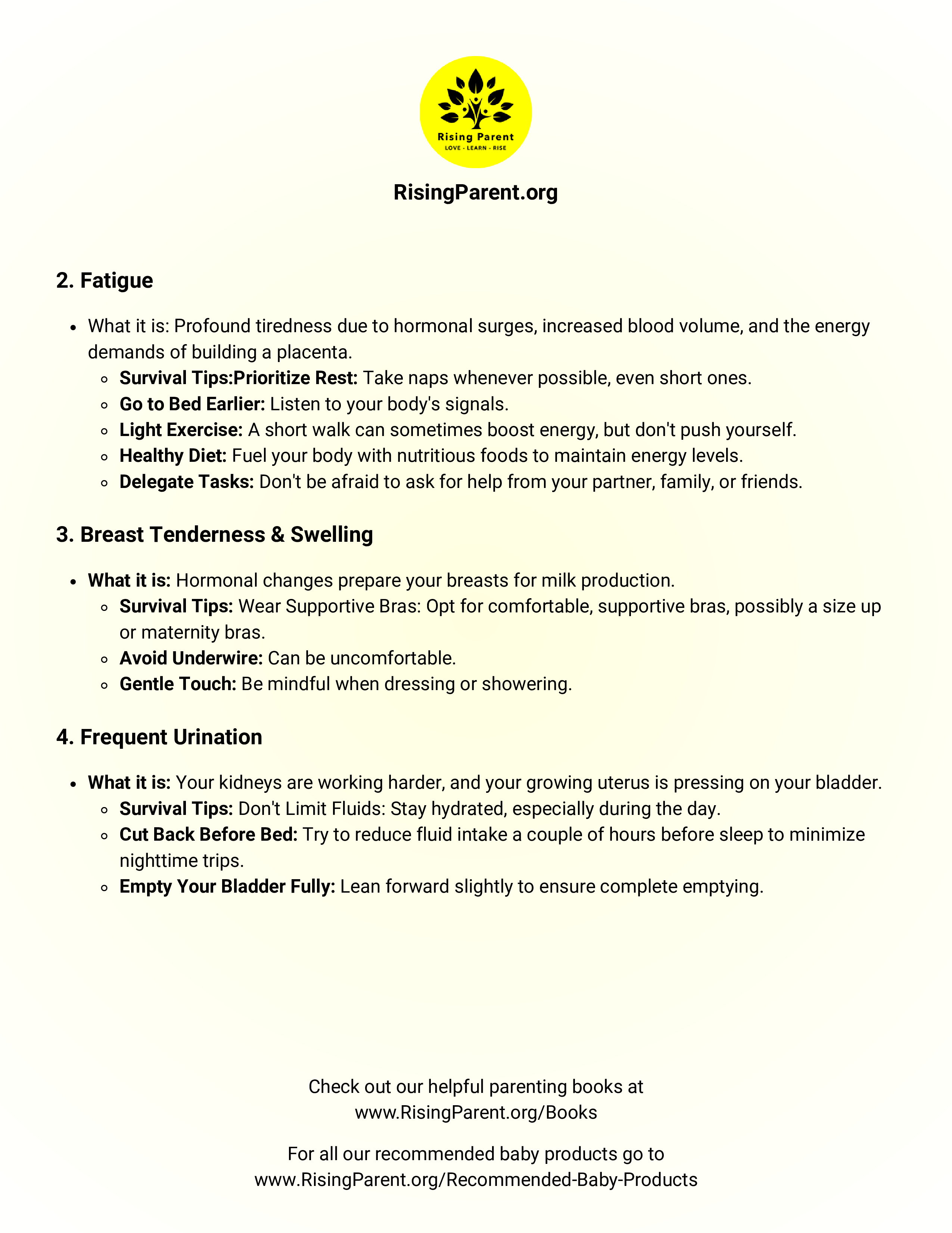 First Trimester Survival Guide & Symptoms Tracker