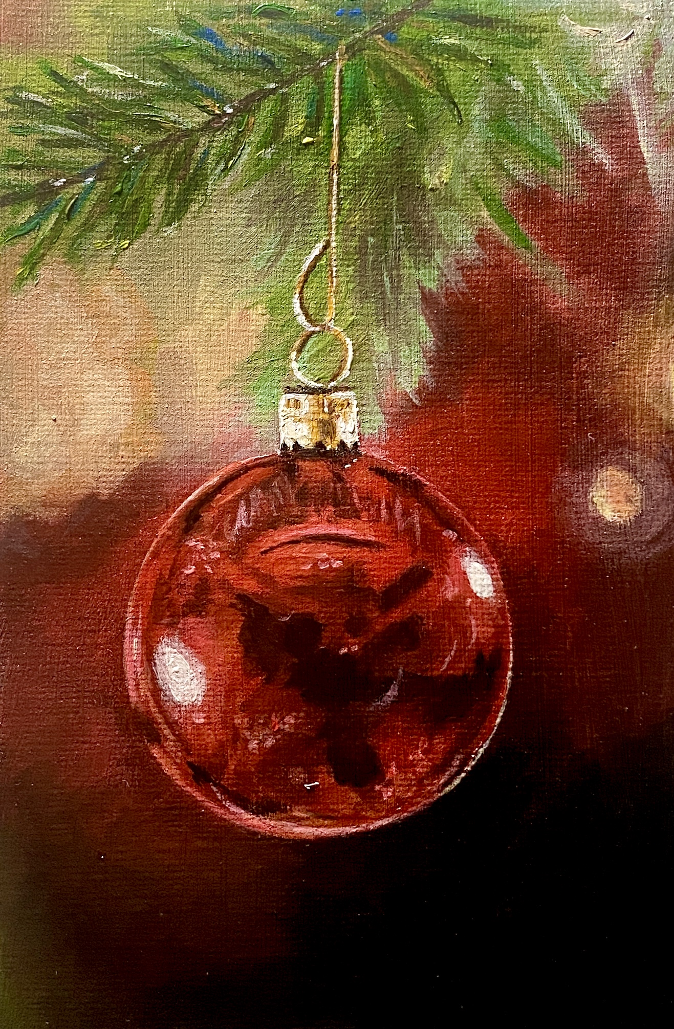 Red Bauble - Original Painting
