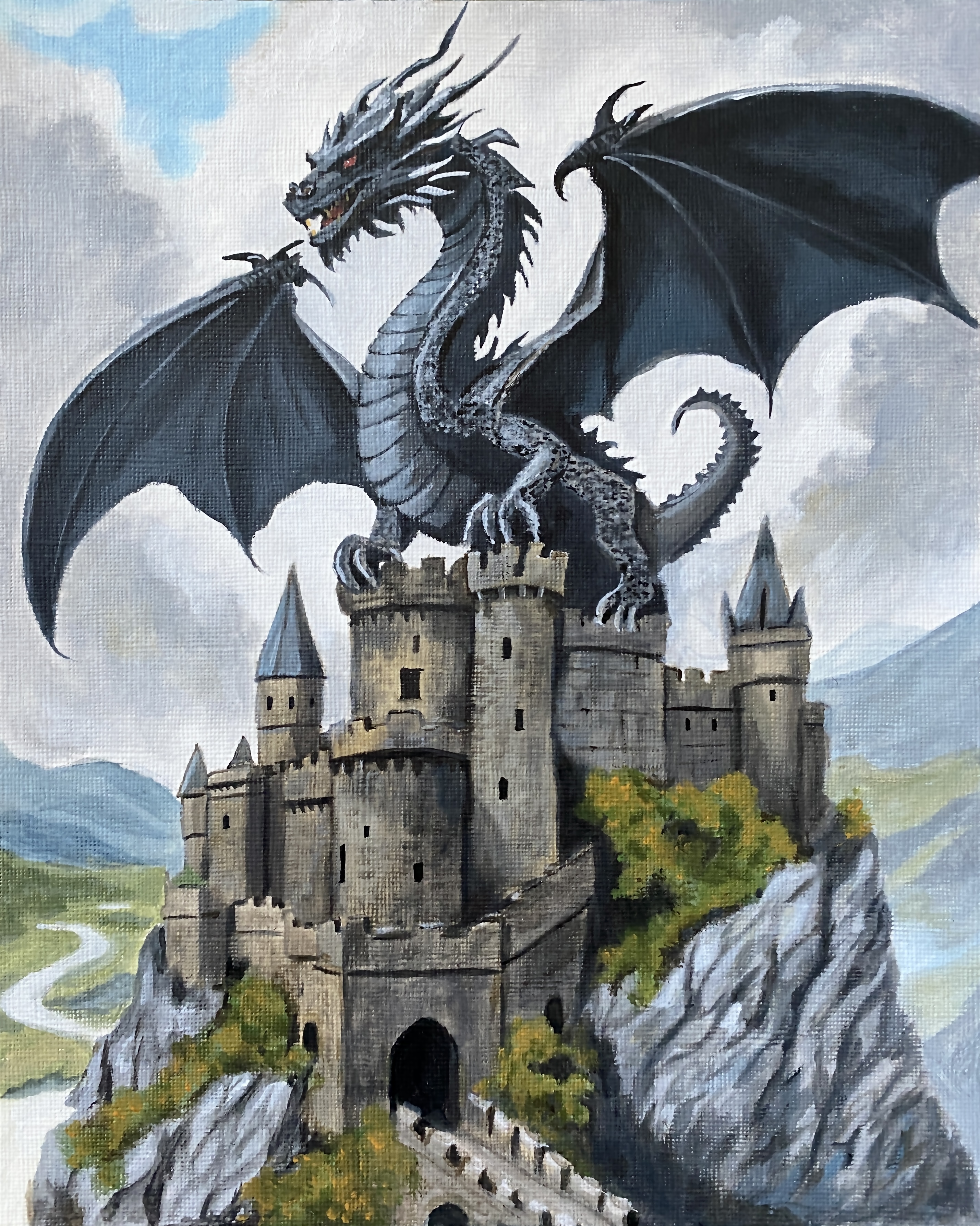 Black Dragon - Original Painting