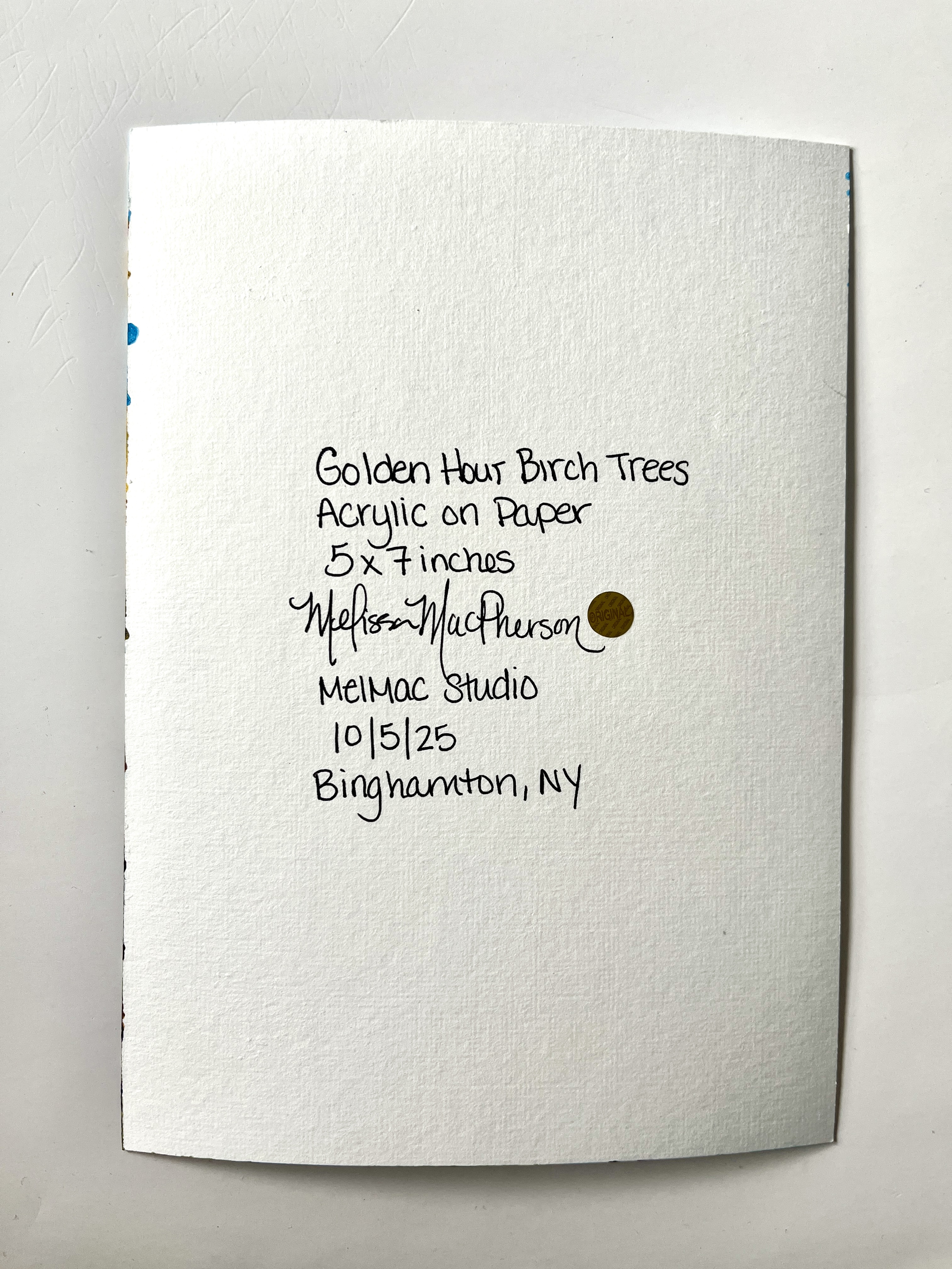 Golden Hour Birch Trees - Original Painting