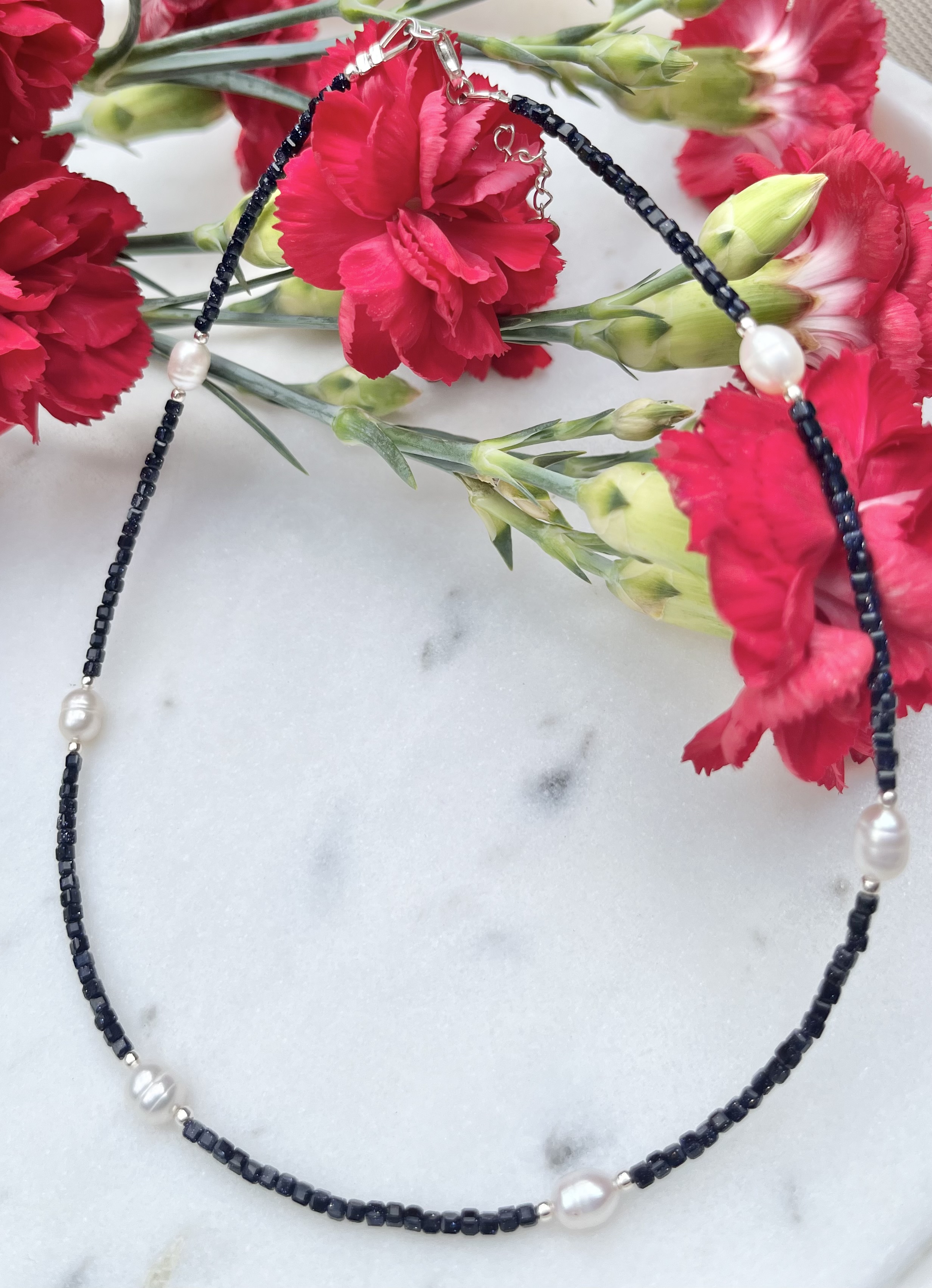  Blue Sandstone Necklace