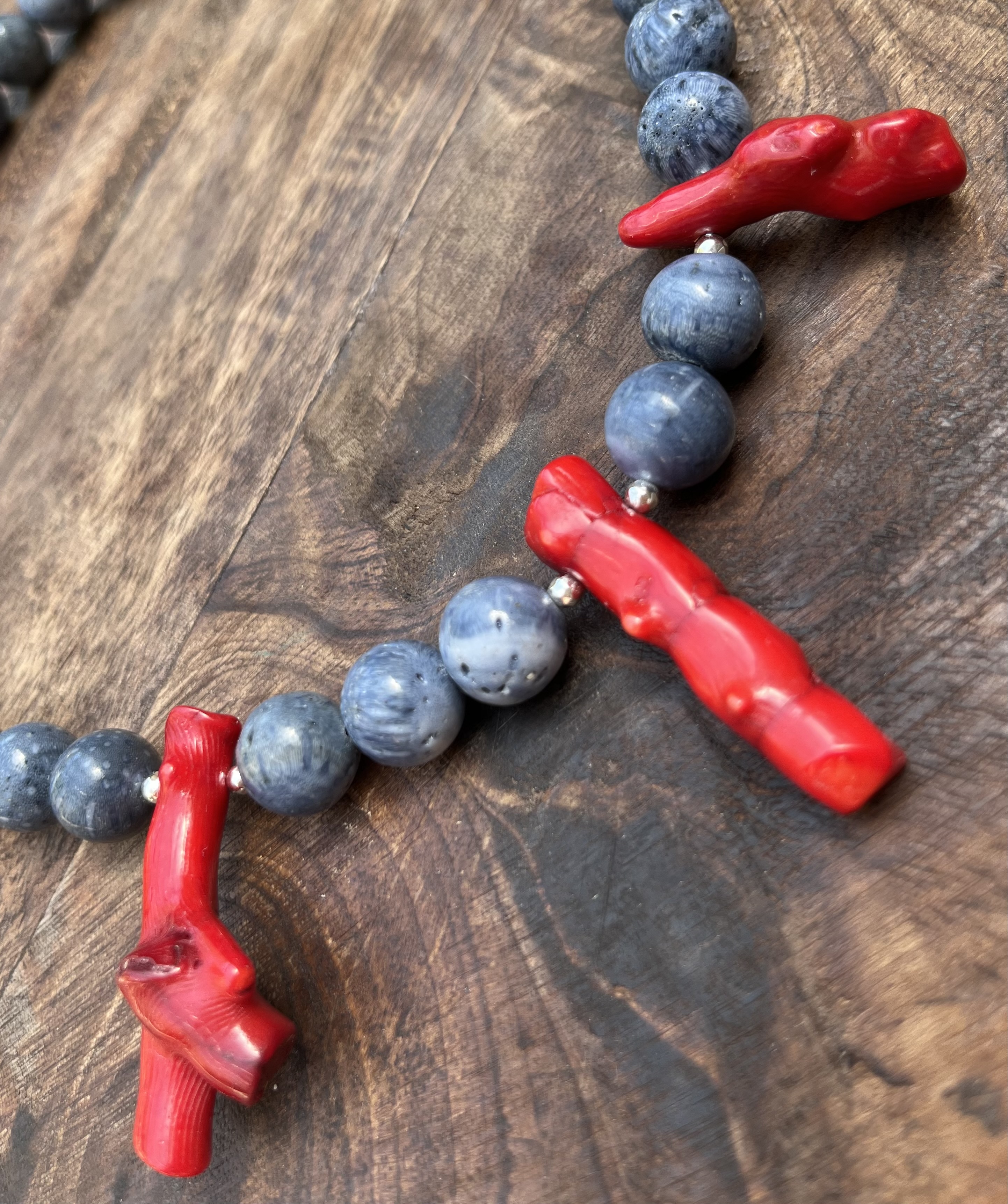 Bright Coral Necklace 