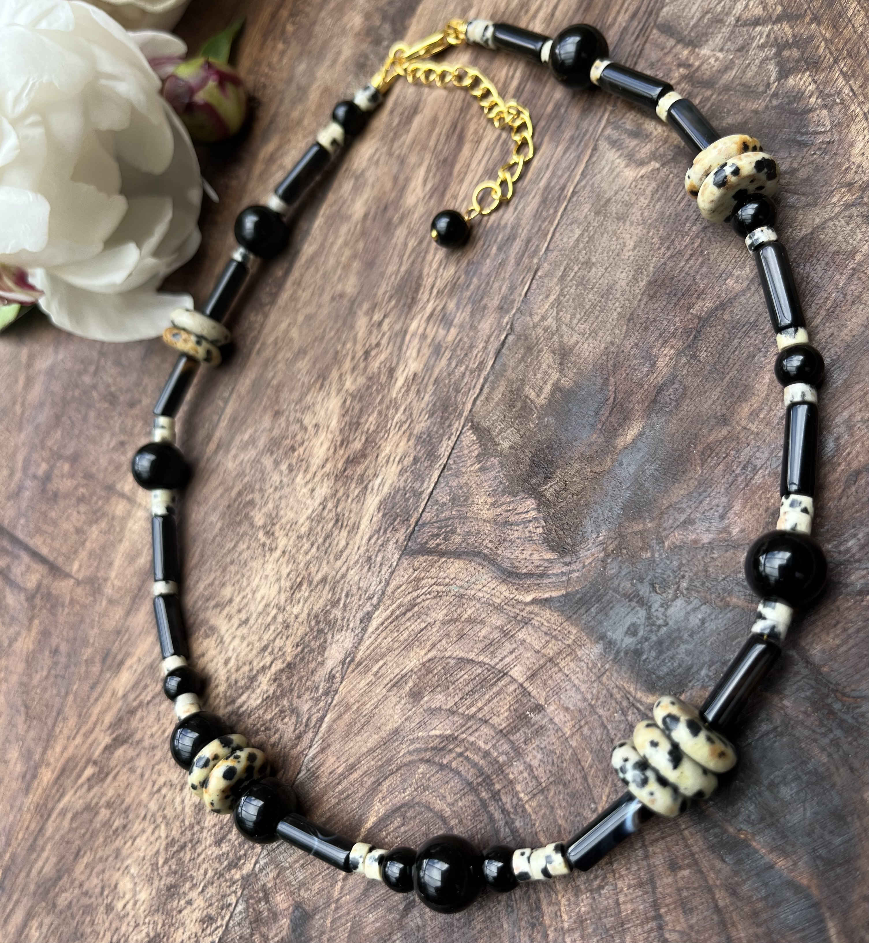 Black Onyx & Jasper Necklace