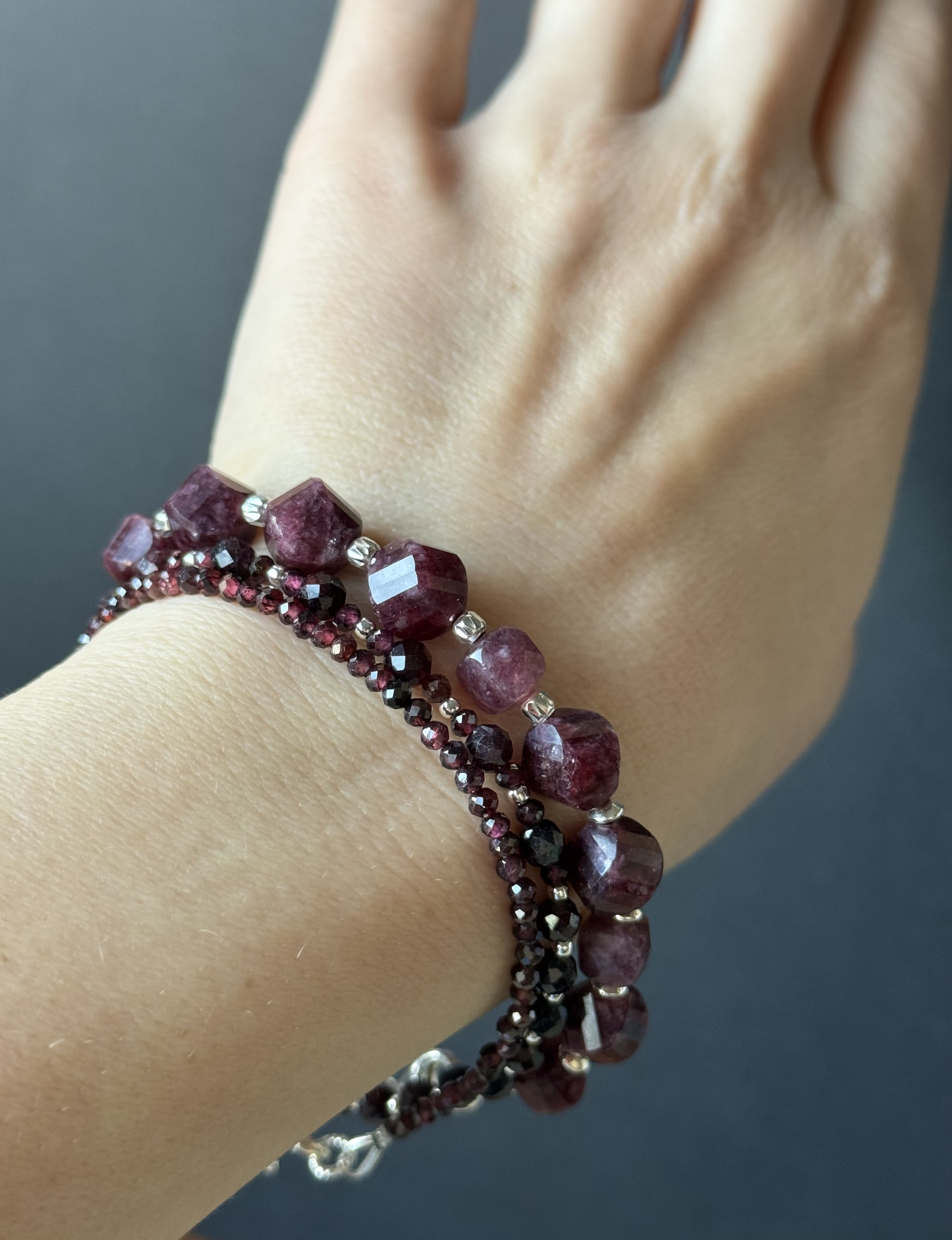 Garnet Bracelet Set