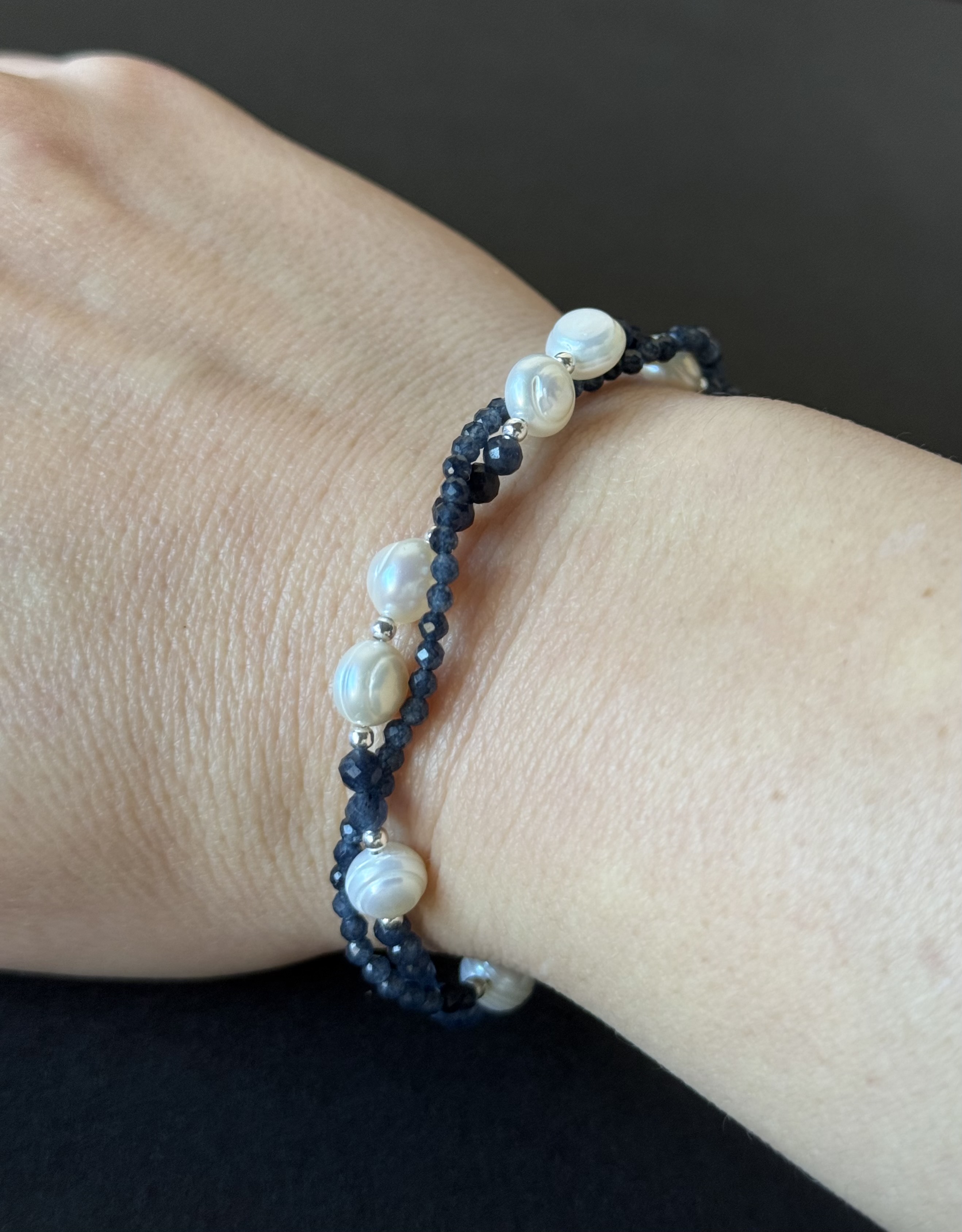 Sapphire and Pearl Bracelet