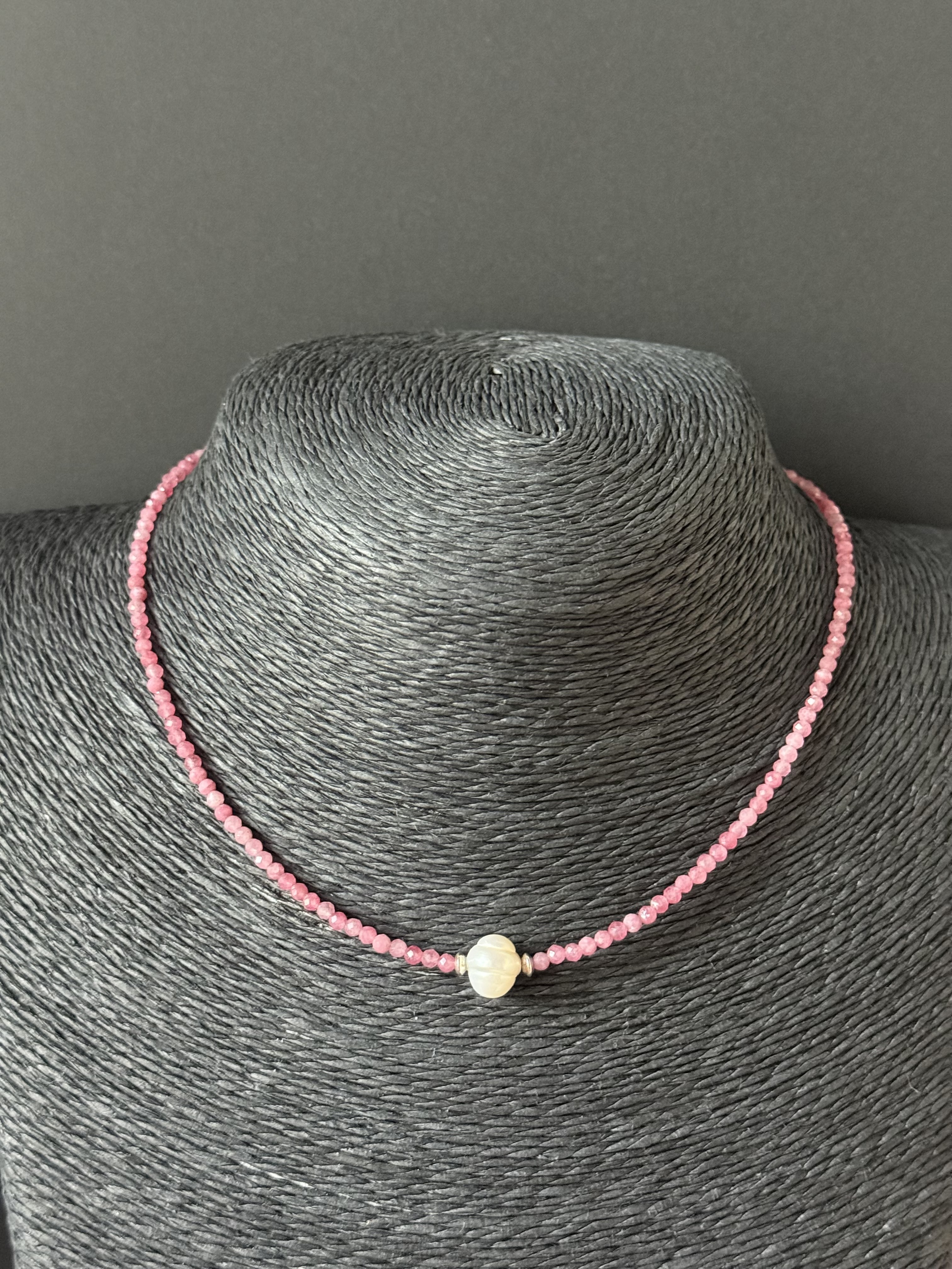 Tourmaline and Pearl Necklace