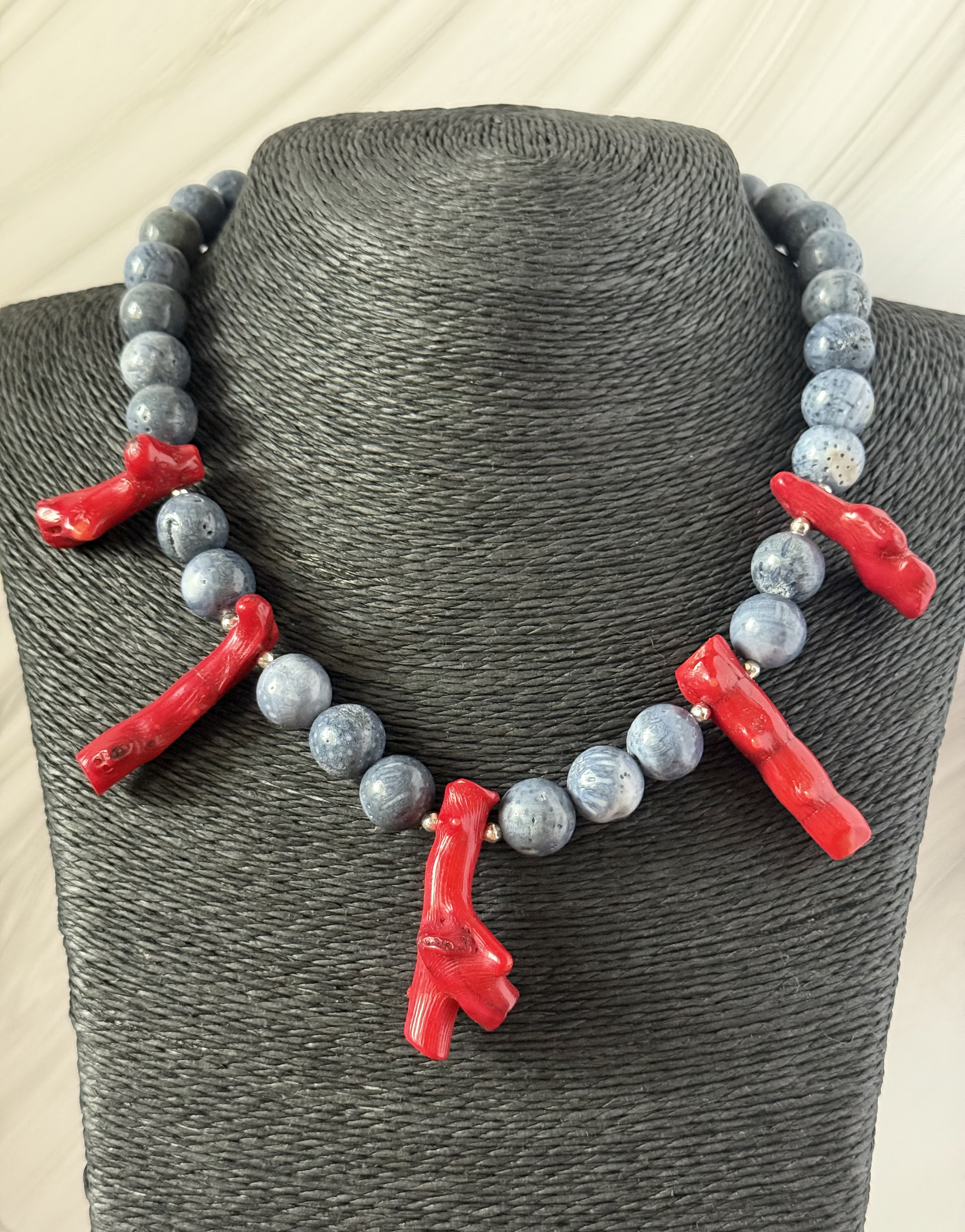 Bright Coral Necklace