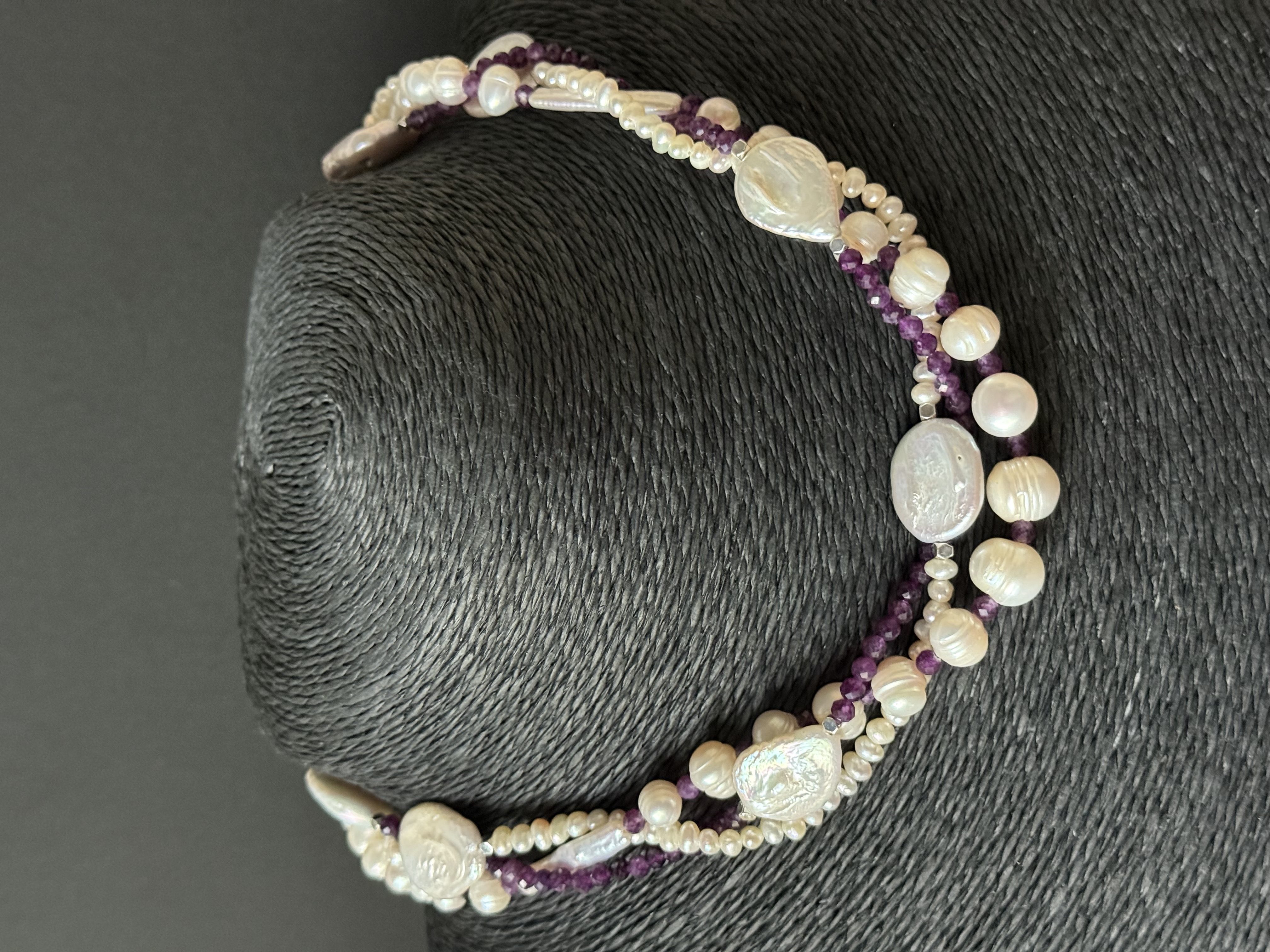 Freshwater Pearl and Amethyst Necklace