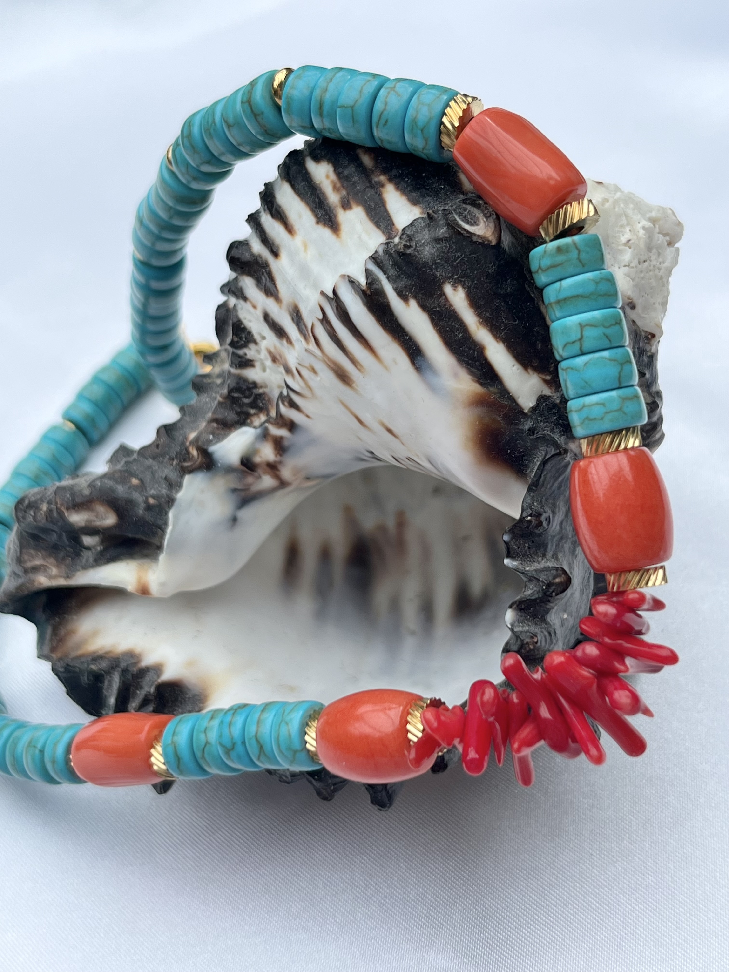 Turquoise and Coral Necklace