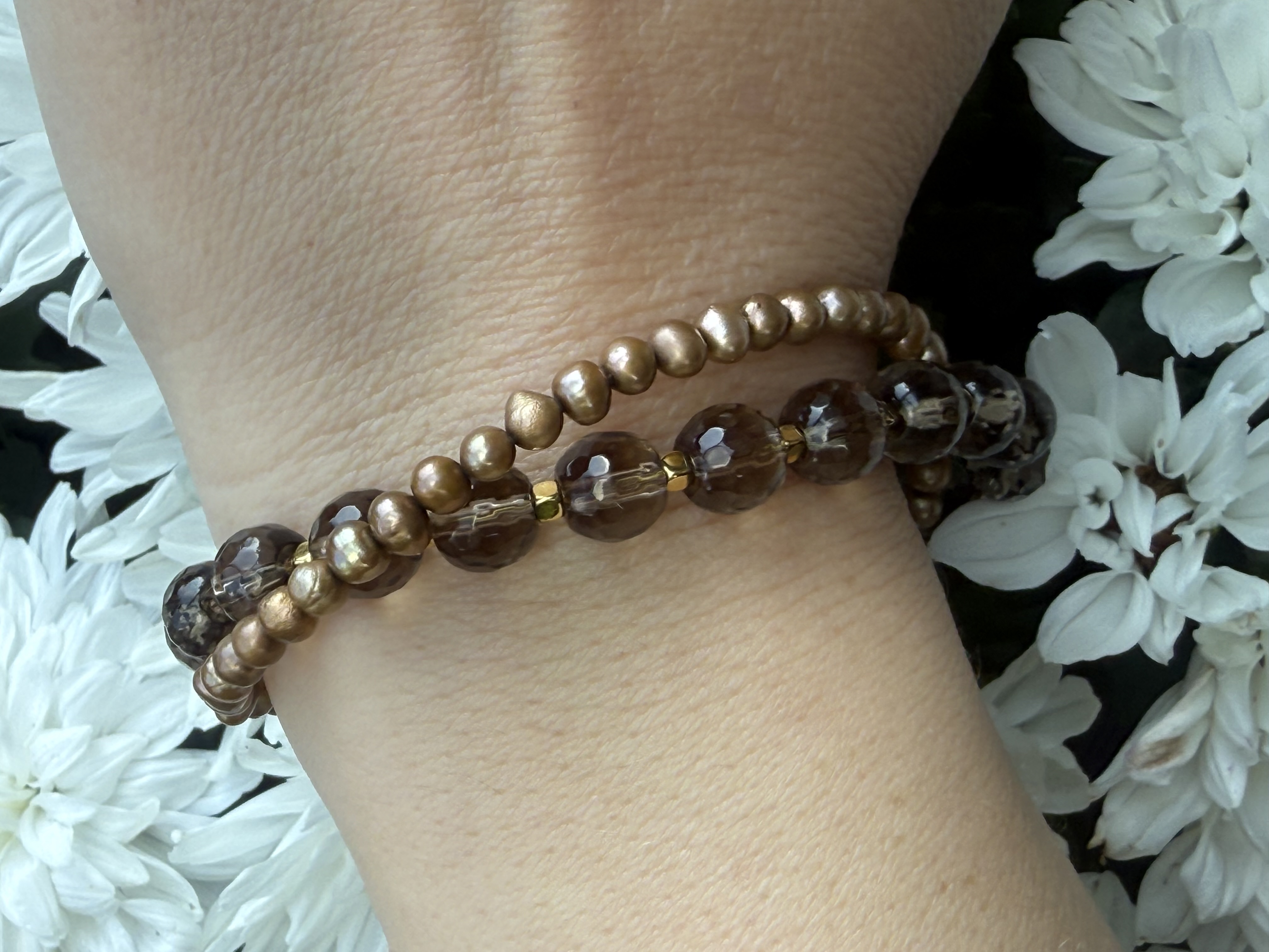 Quartz Pearl Bracelet