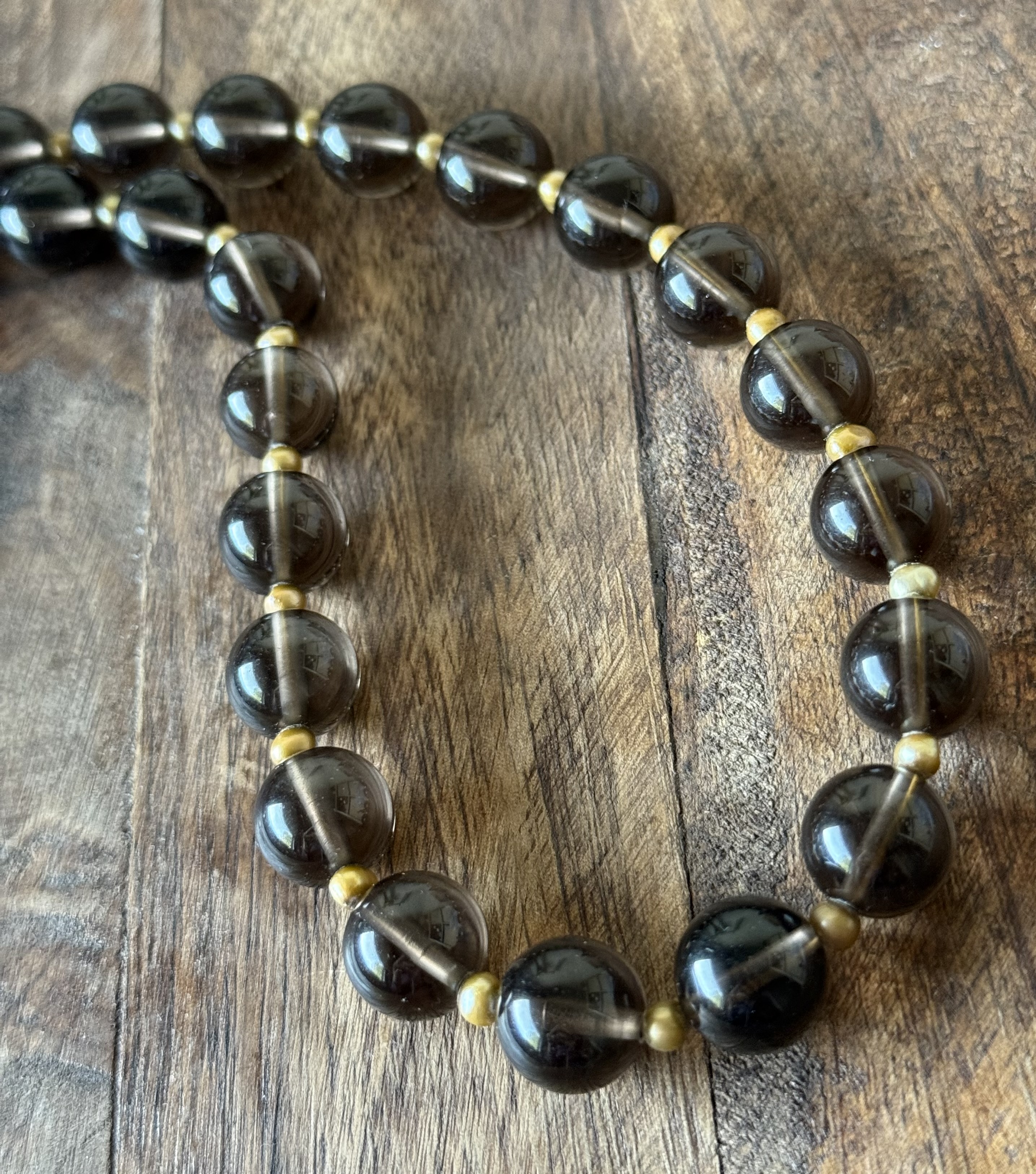 Smoky Quartz Bead Necklace