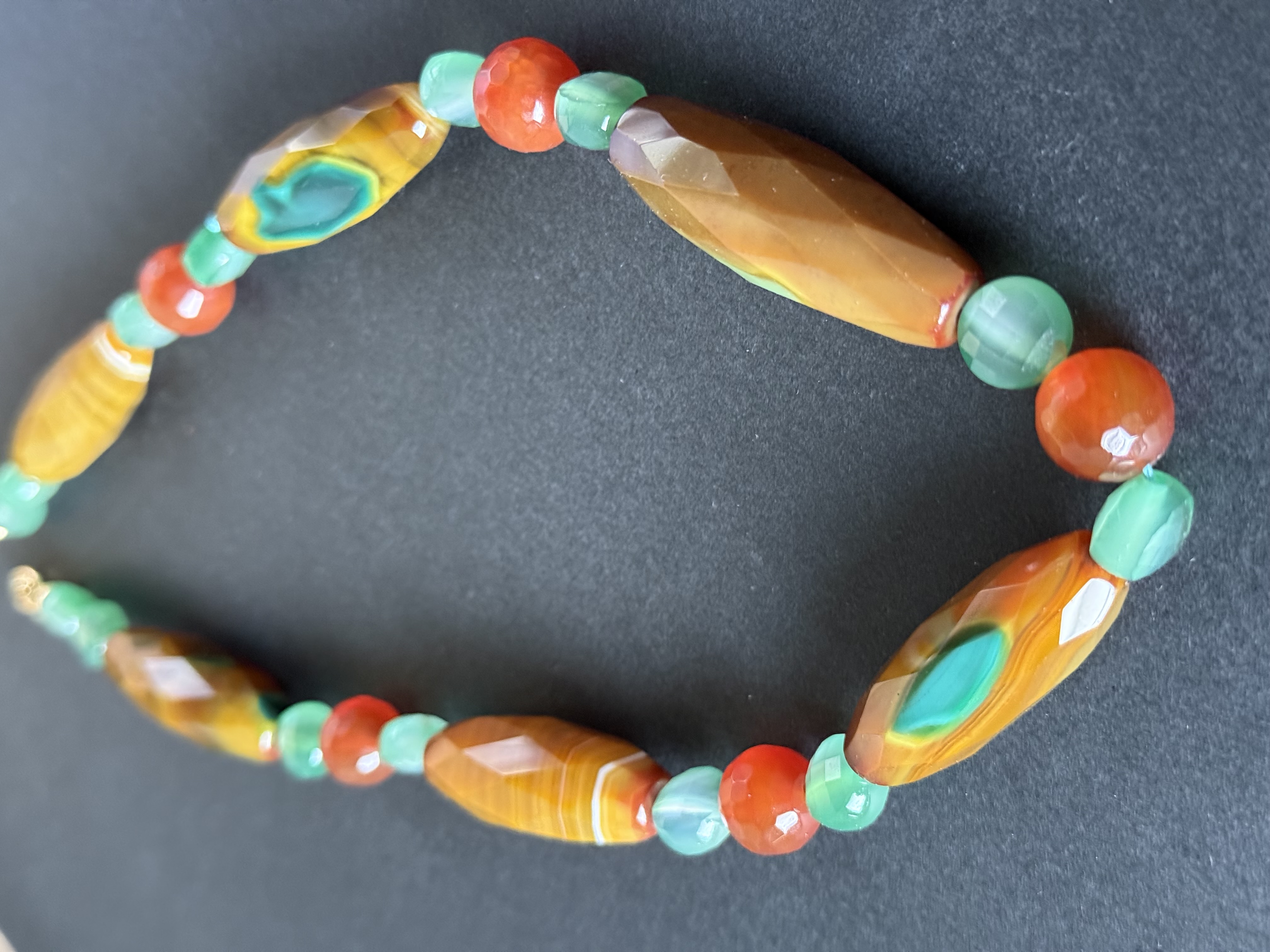 Colorful Agate Bead Necklace