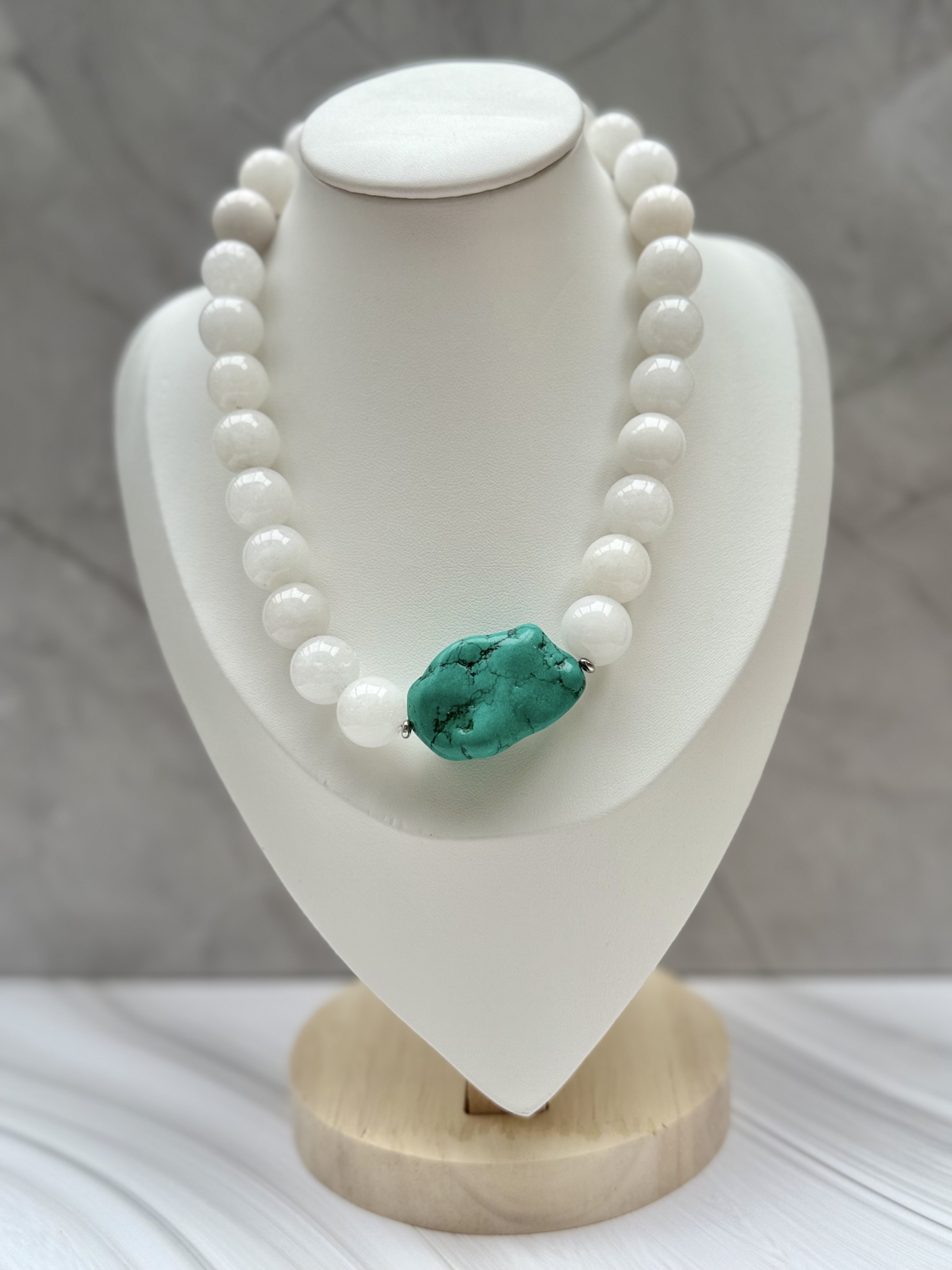 Chalcedony & Turquoise Necklace